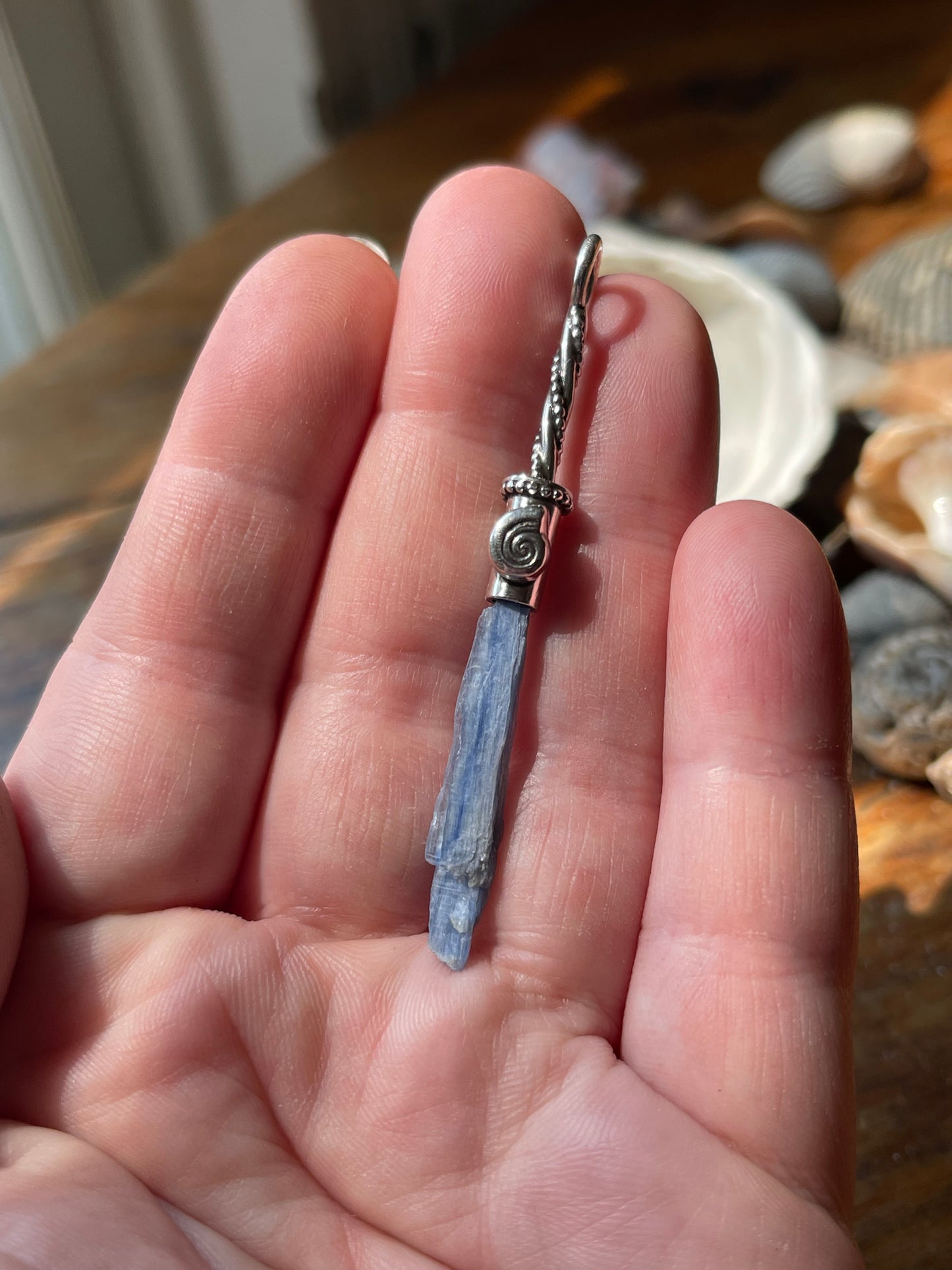 Blue Kyanite Bebe Sea Witch Broom Pendant
