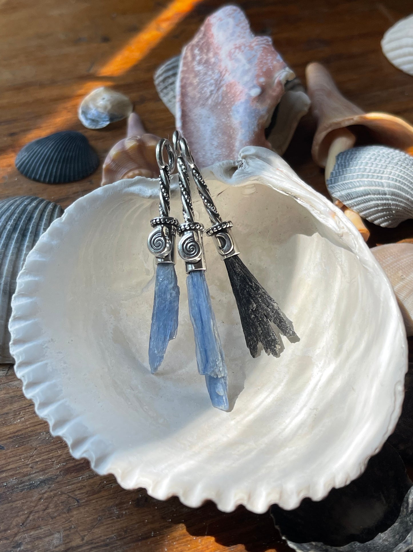 Blue Kyanite Bebe Sea Witch Broom Pendant