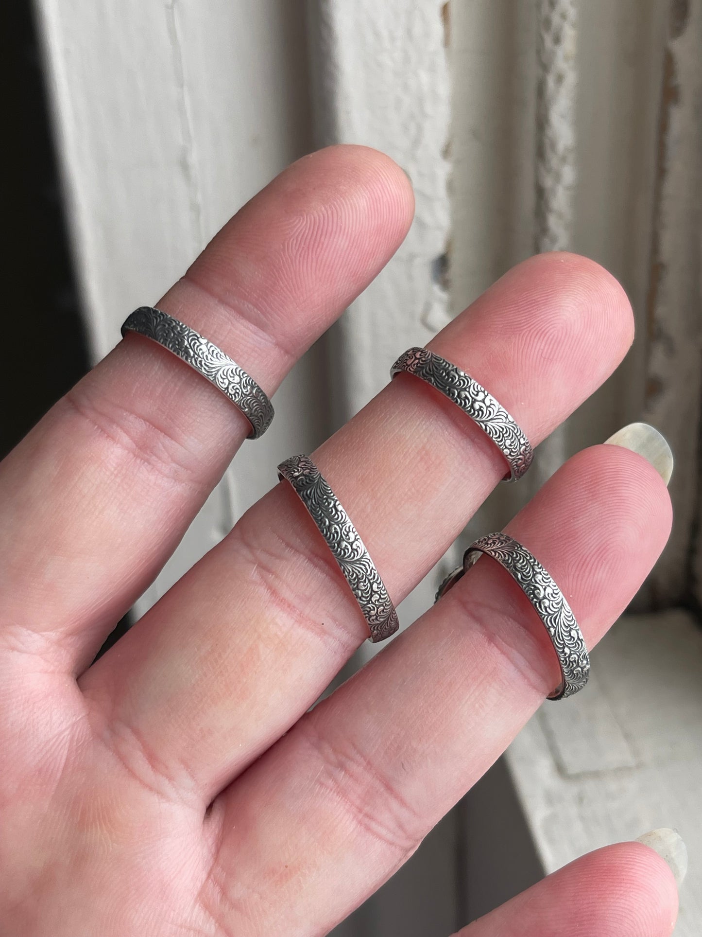 Blue Nebula Teal Kyanite Rings