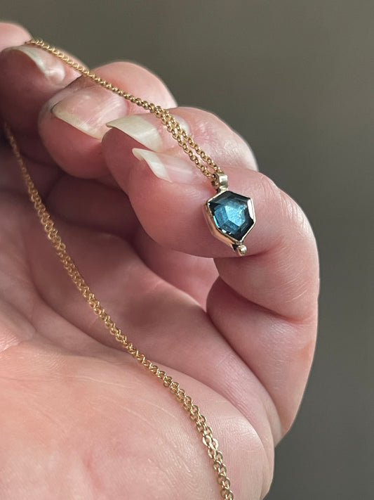 *London Blue Topaz in 14K Gold • Necklace