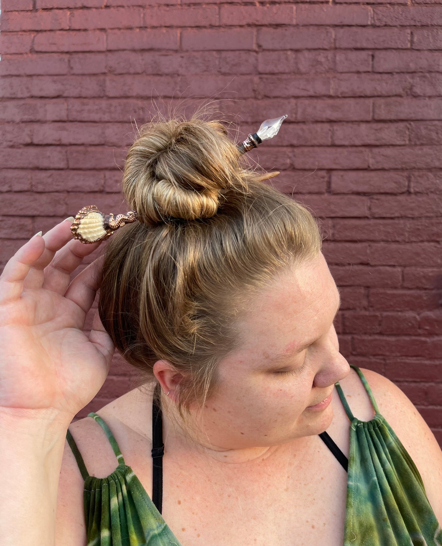 Electroformed Glass Globe Crystal Hair Stick MTO
