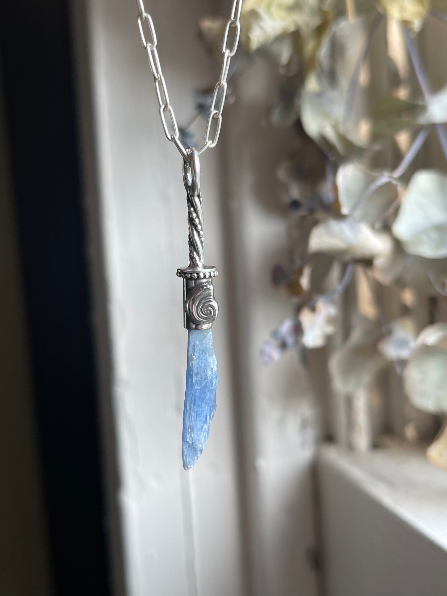 Blue Kyanite Bebe Sea Witch Broom Pendant