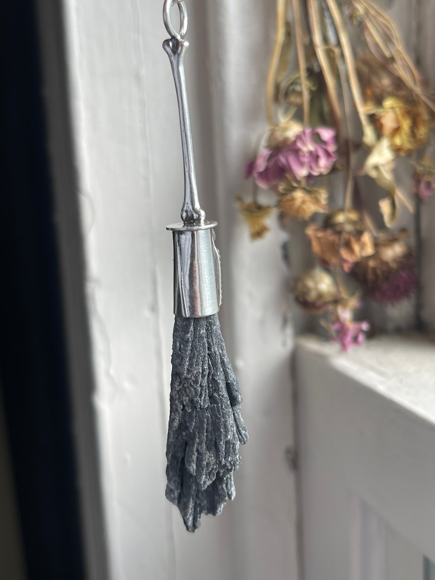 Bone Witch Sapphire Crystal Broom