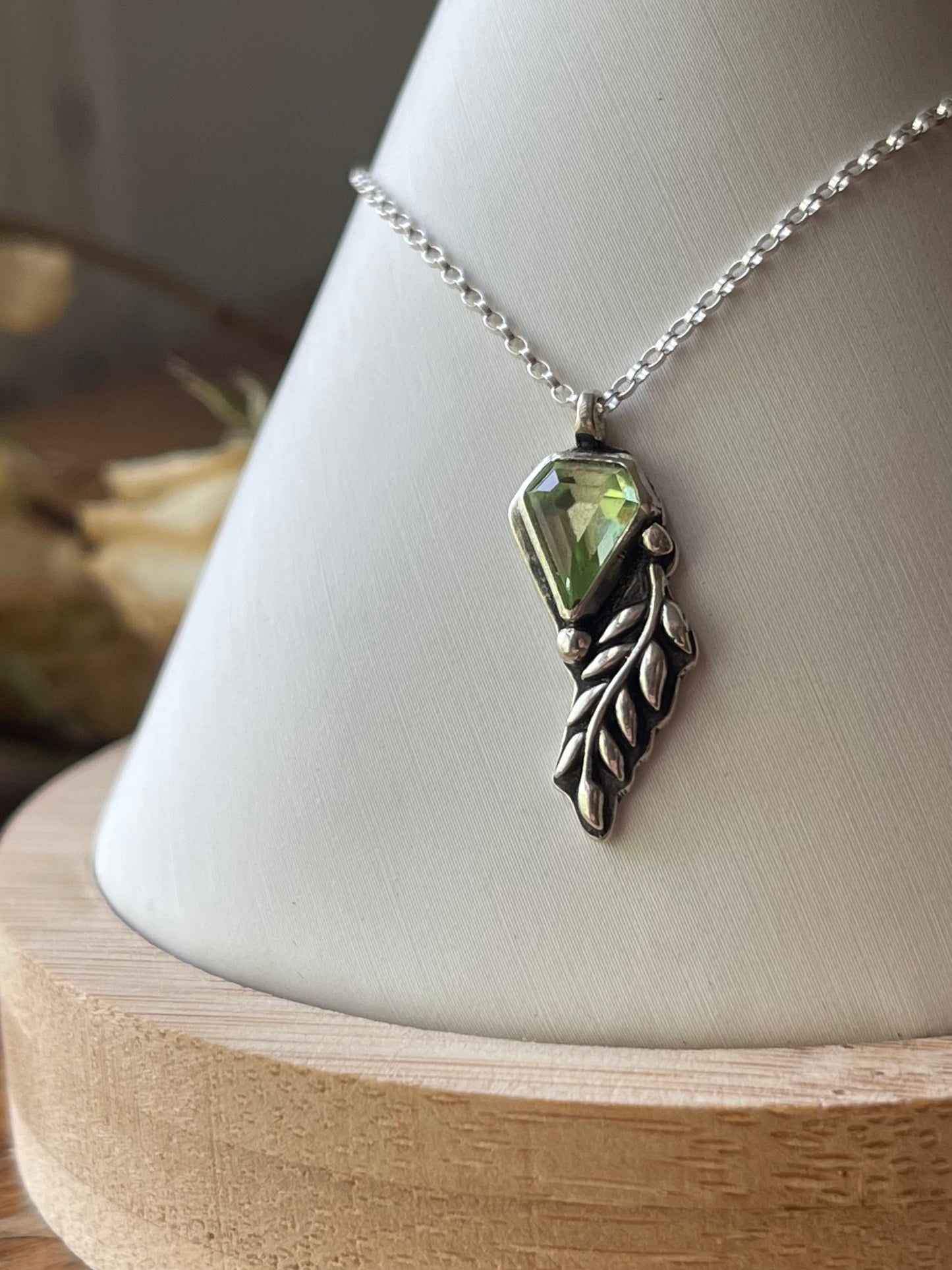 *Peridot Path • Precious Gemstone Nature Inspired Pendant Necklace