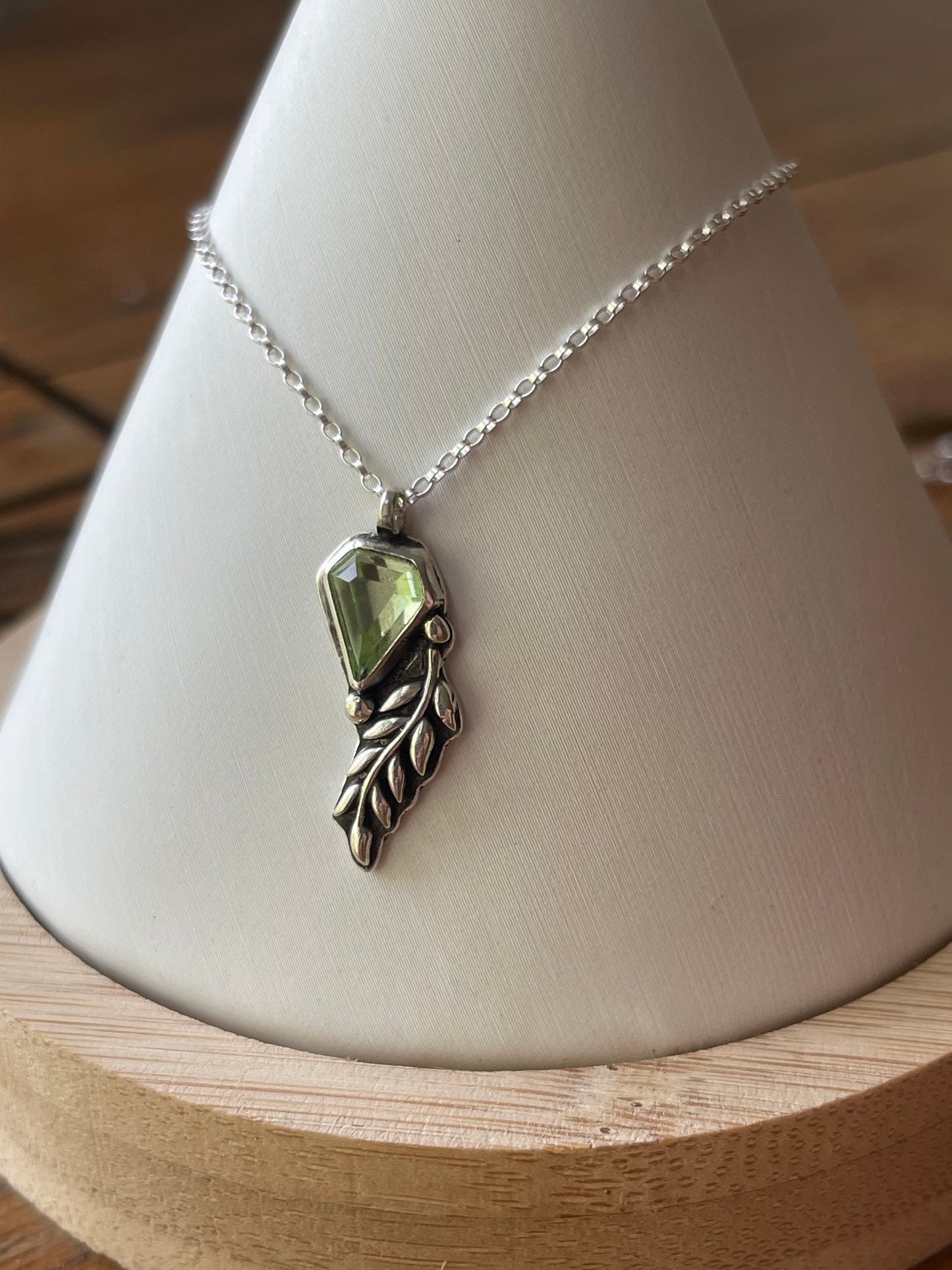 *Peridot Path • Precious Gemstone Nature Inspired Pendant Necklace
