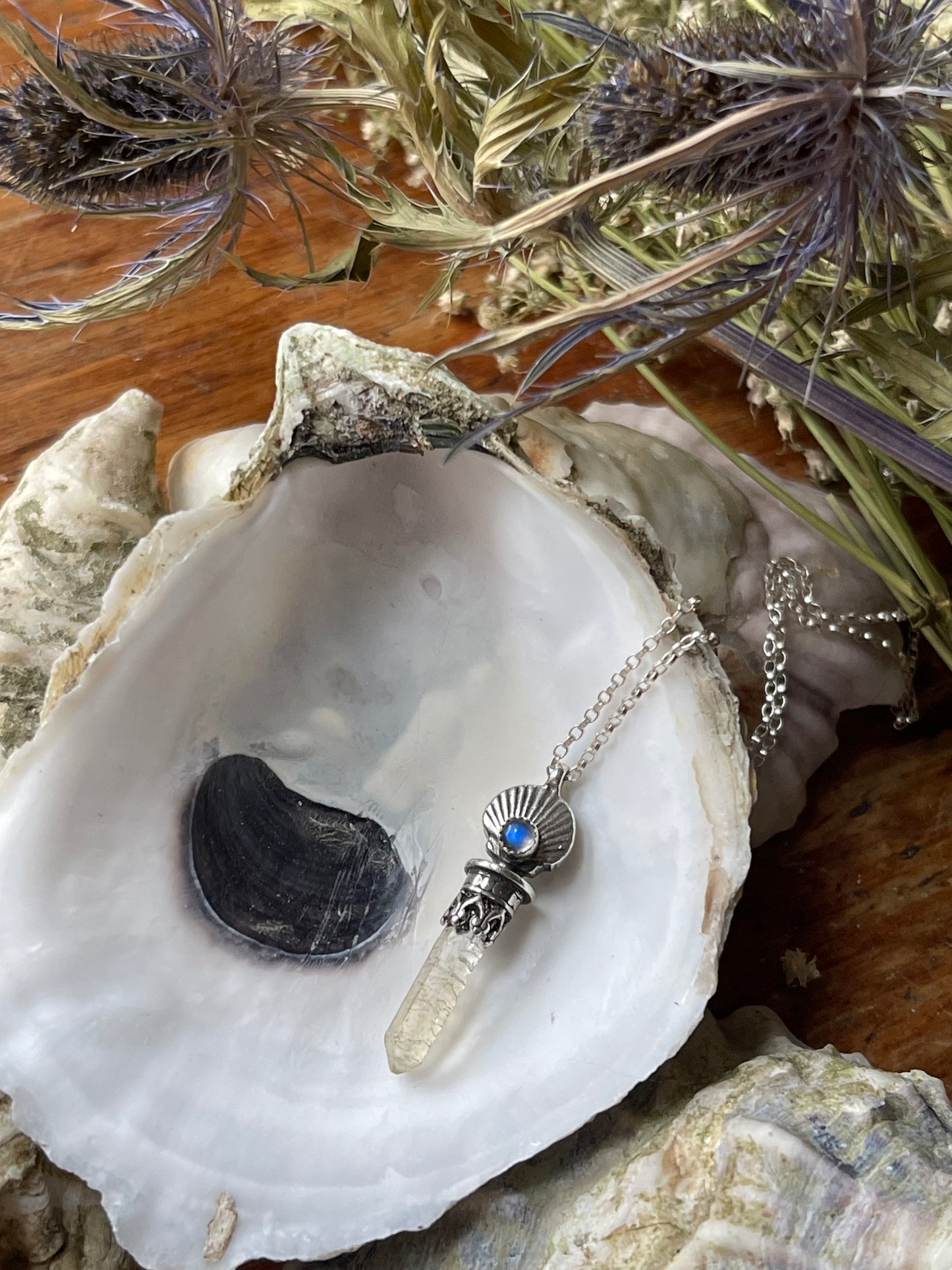 *Seaside Crystal Charm Necklaces