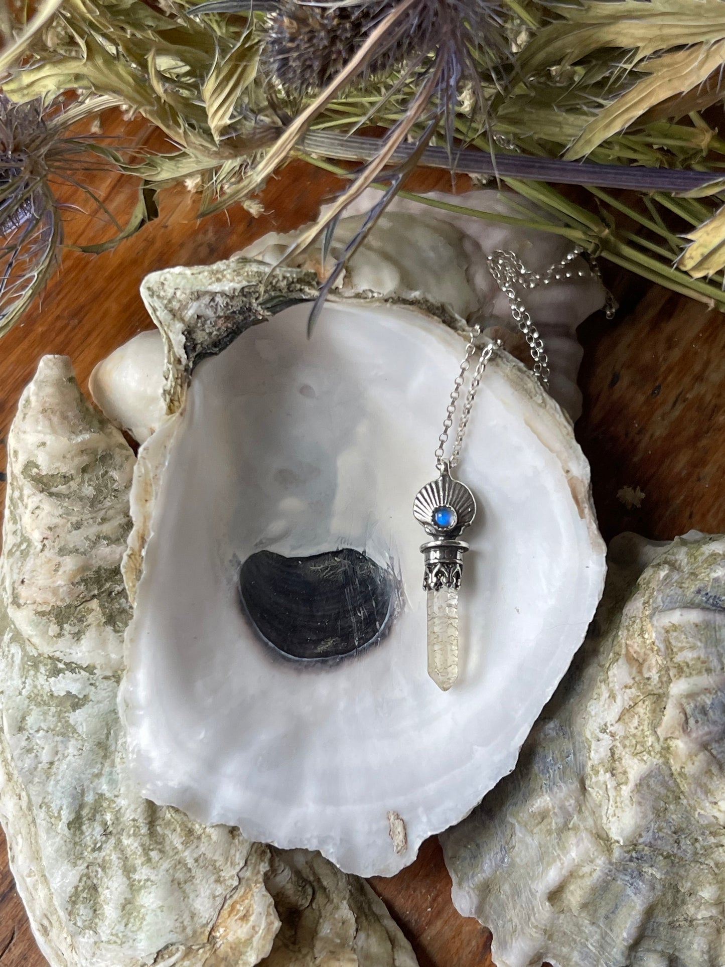 *Seaside Crystal Charm Necklaces