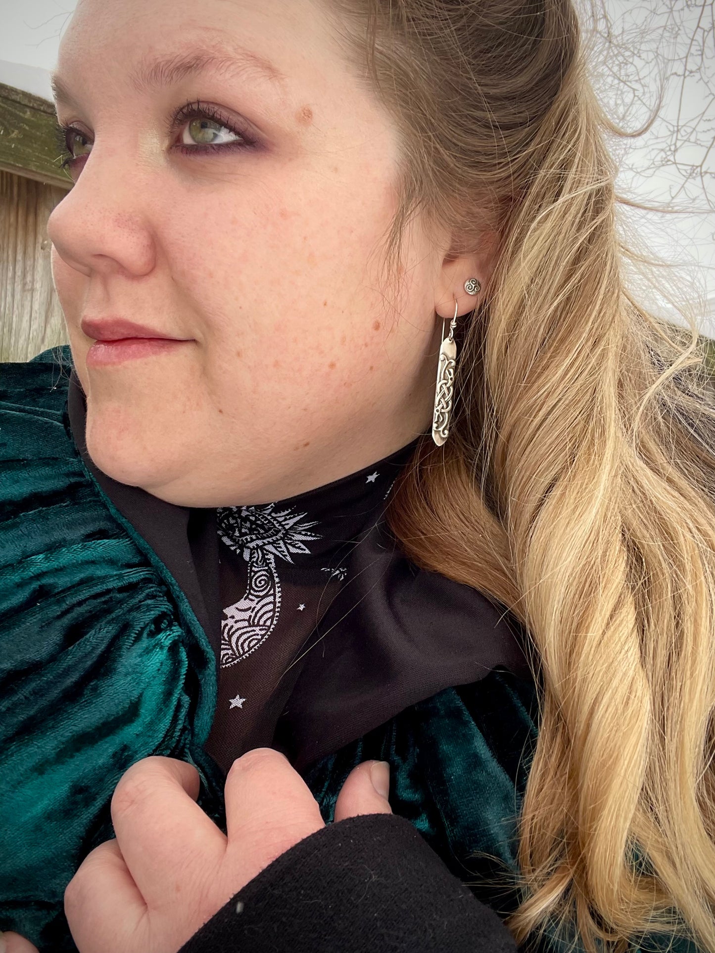 Jörmungandr Viking Knots Sterling Silver Dangle Earrings • MADE TO ORDER