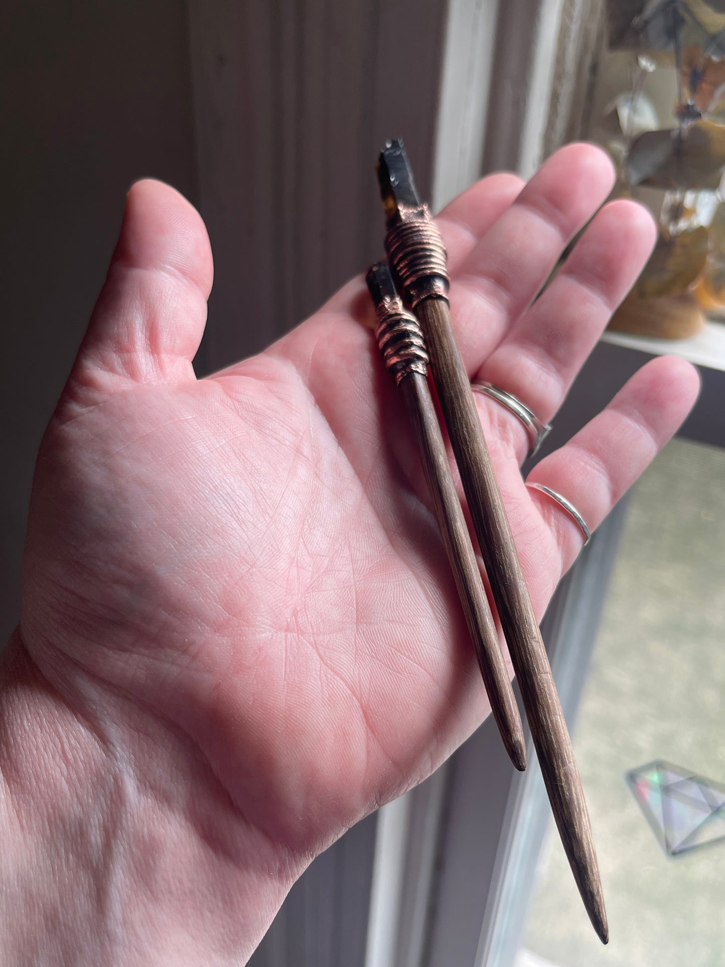 Electroformed Crystal Hair Sticks