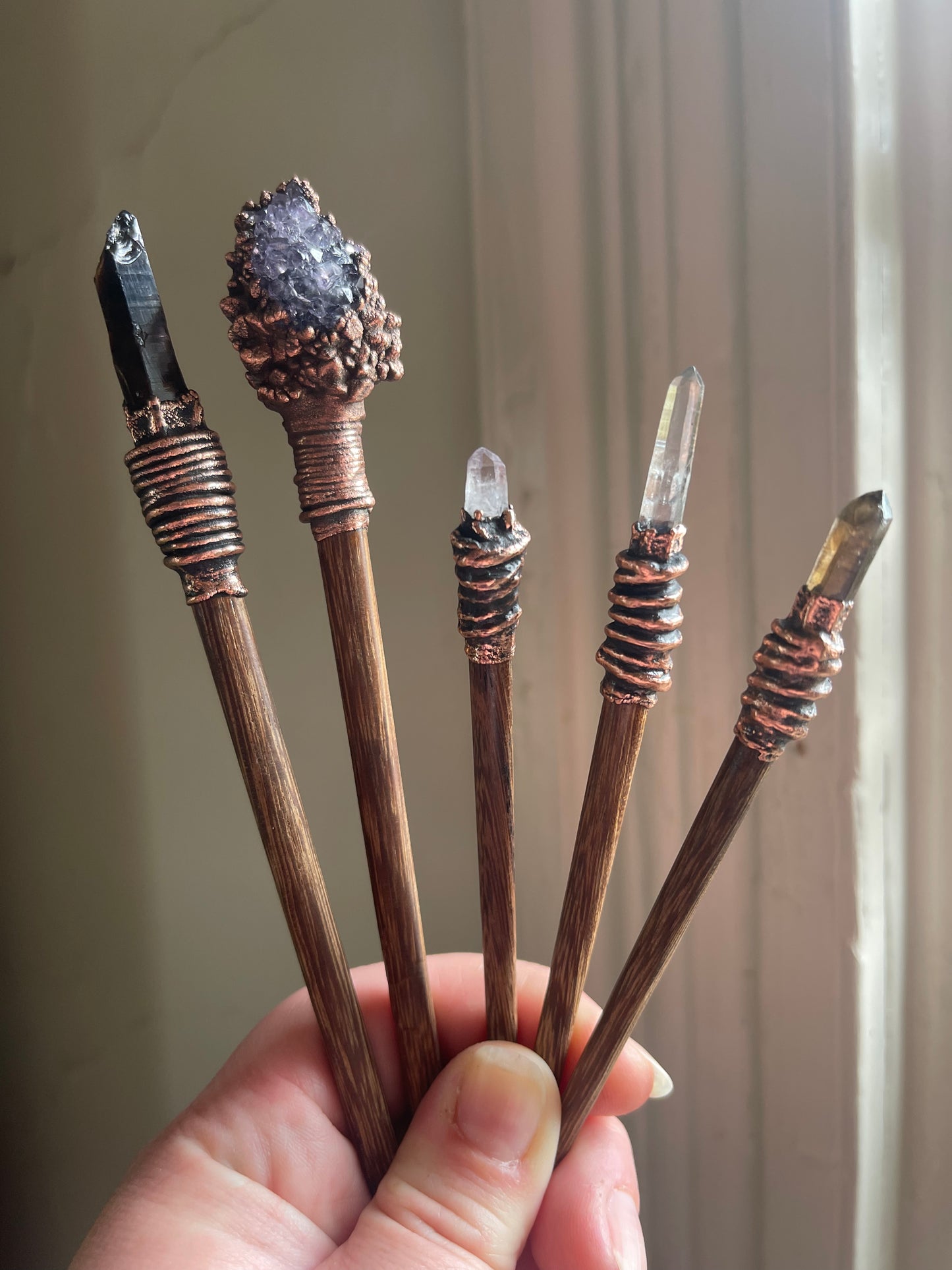 Electroformed Crystal Hair Sticks