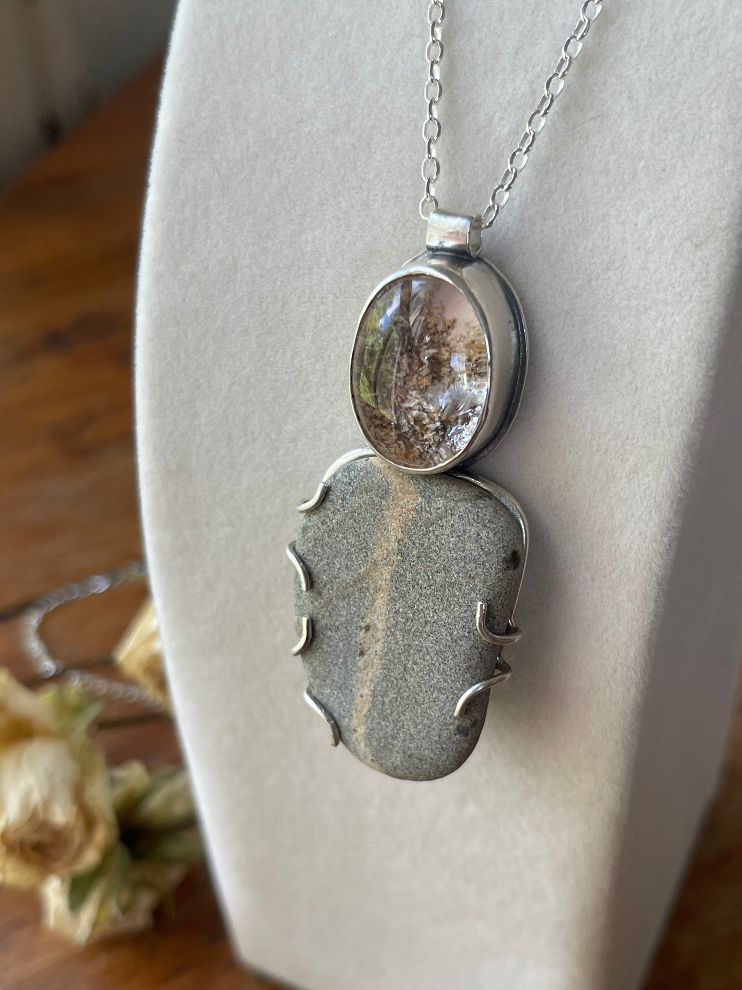 *Seaside Flora • Statement Pendant Necklace • Sterling Silver