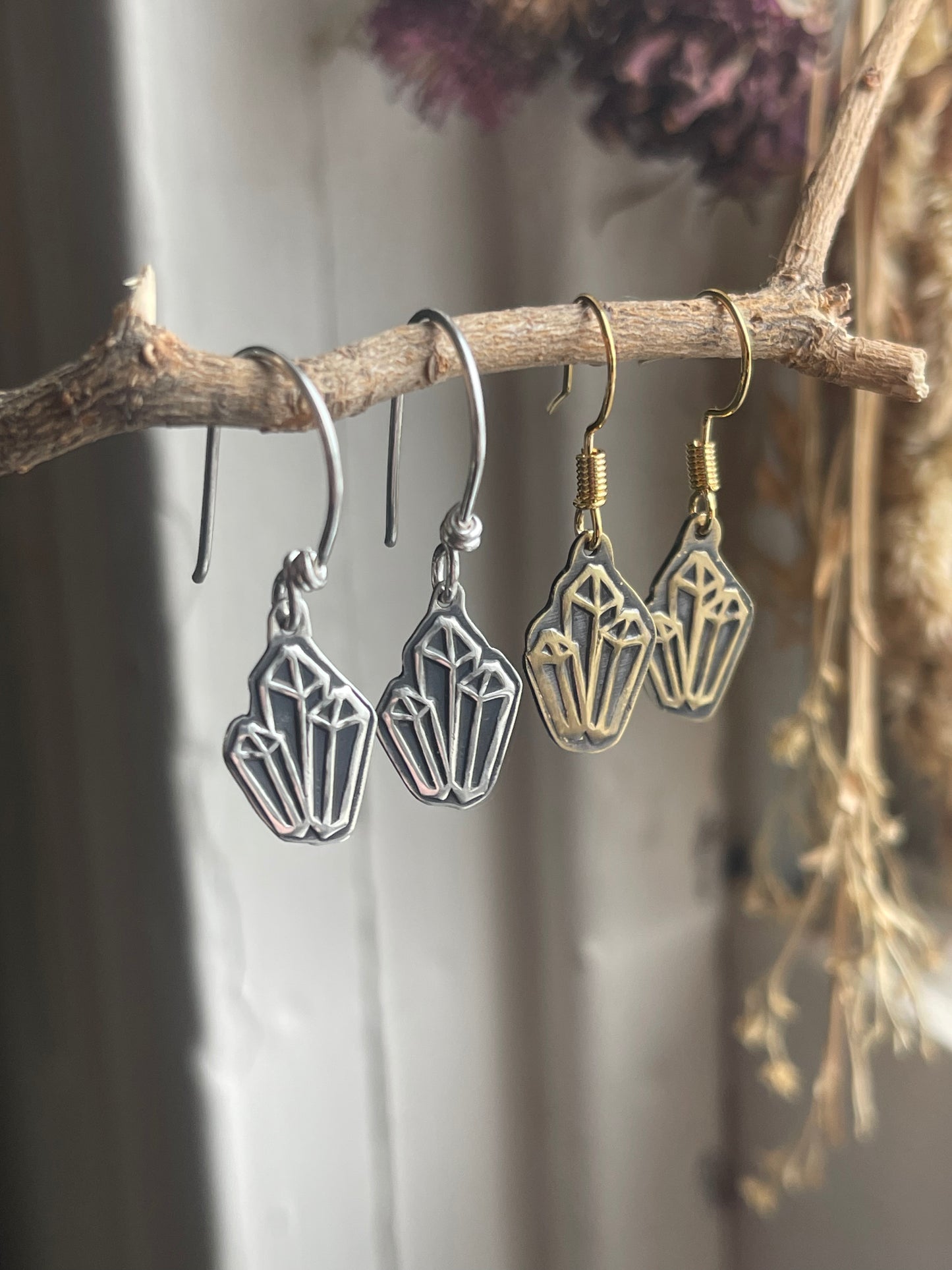 Crystal Cluster Cutie Charm Earrings • Dangle & Studs