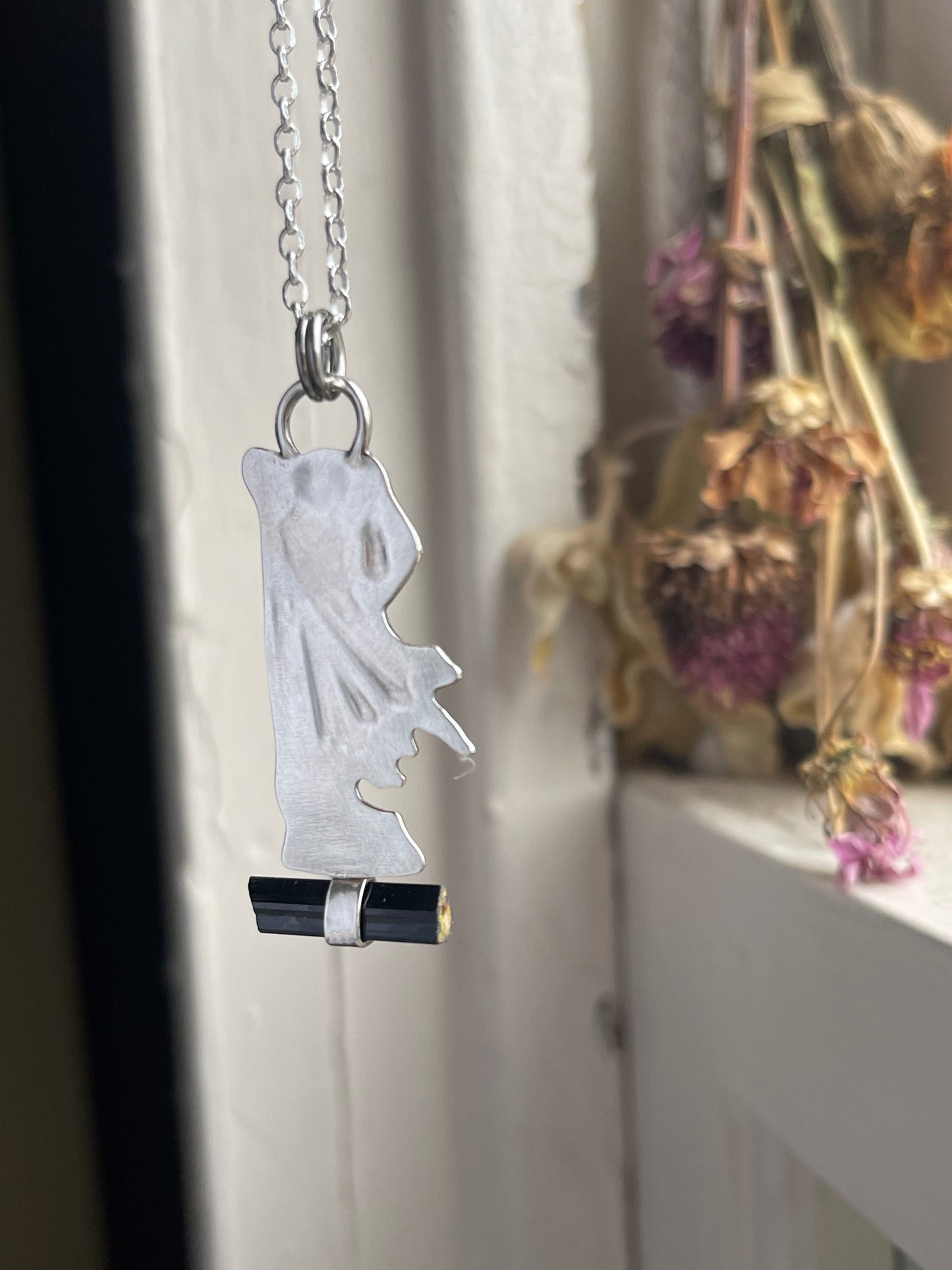 Grounded • Black Tourmaline Crystal Reaper Necklace