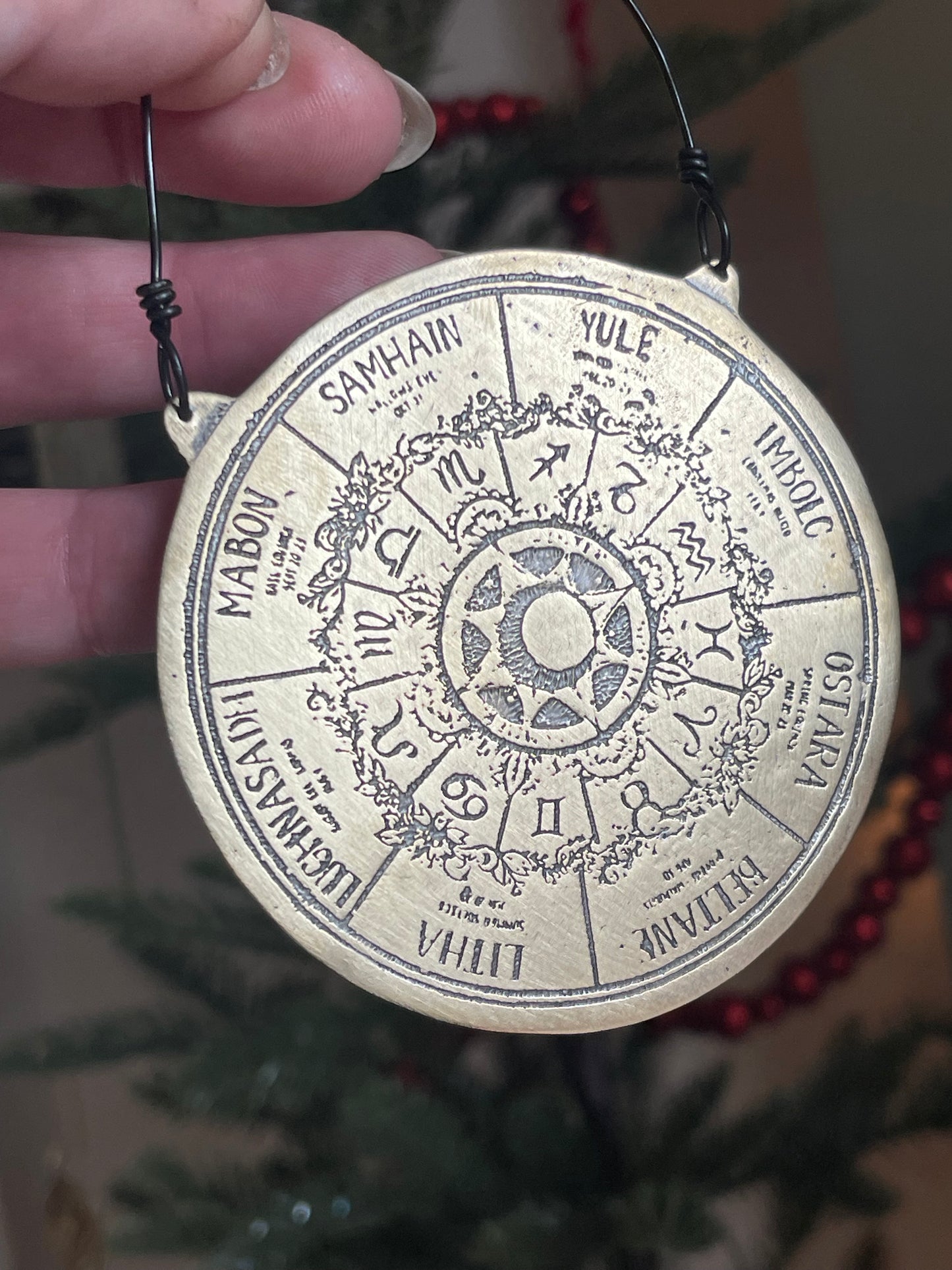 Wheel of Time Etched Metal Ornament or Wall Hanging • MADE TO ORDER