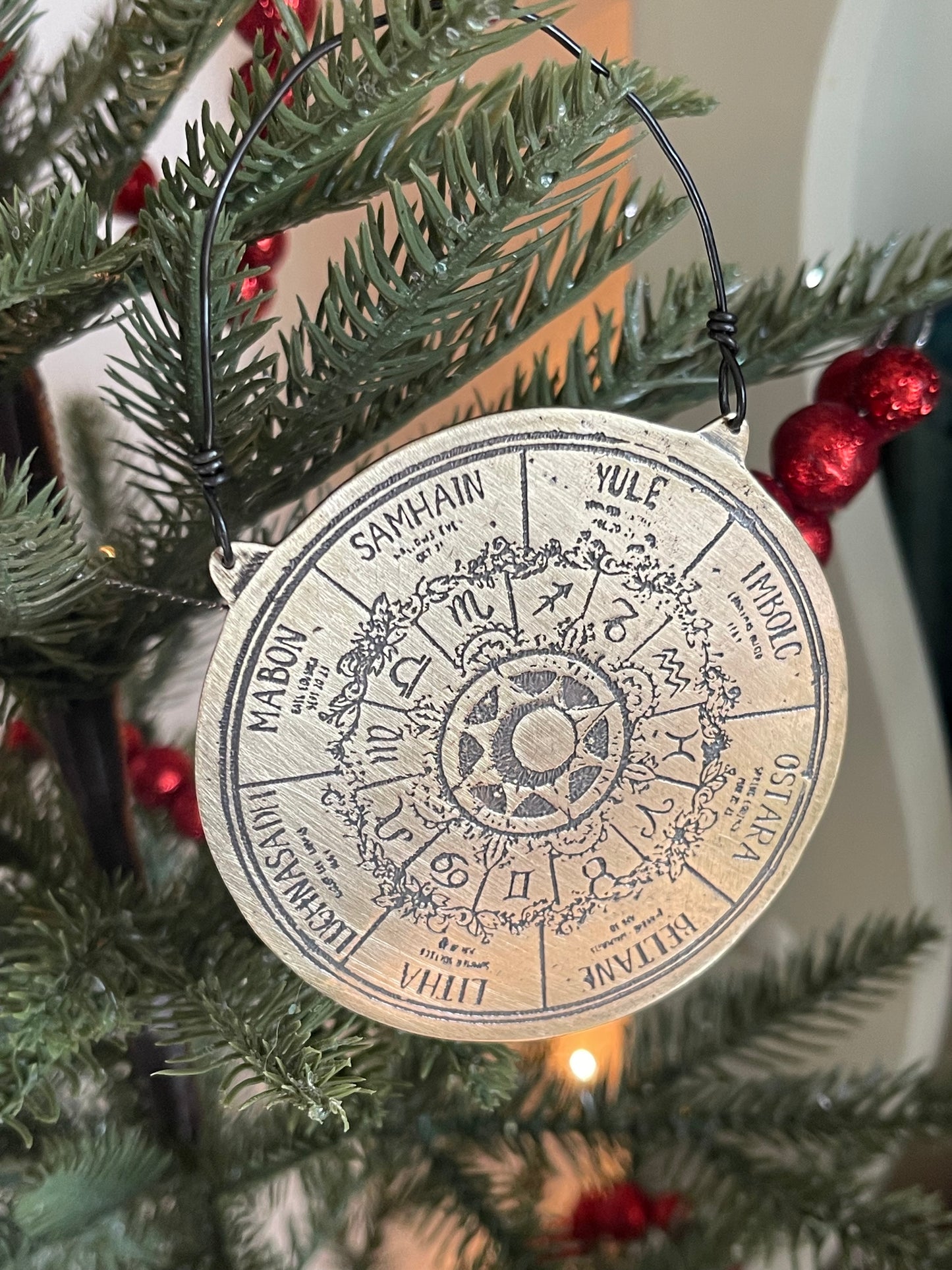 Wheel of Time Etched Metal Ornament or Wall Hanging • MADE TO ORDER