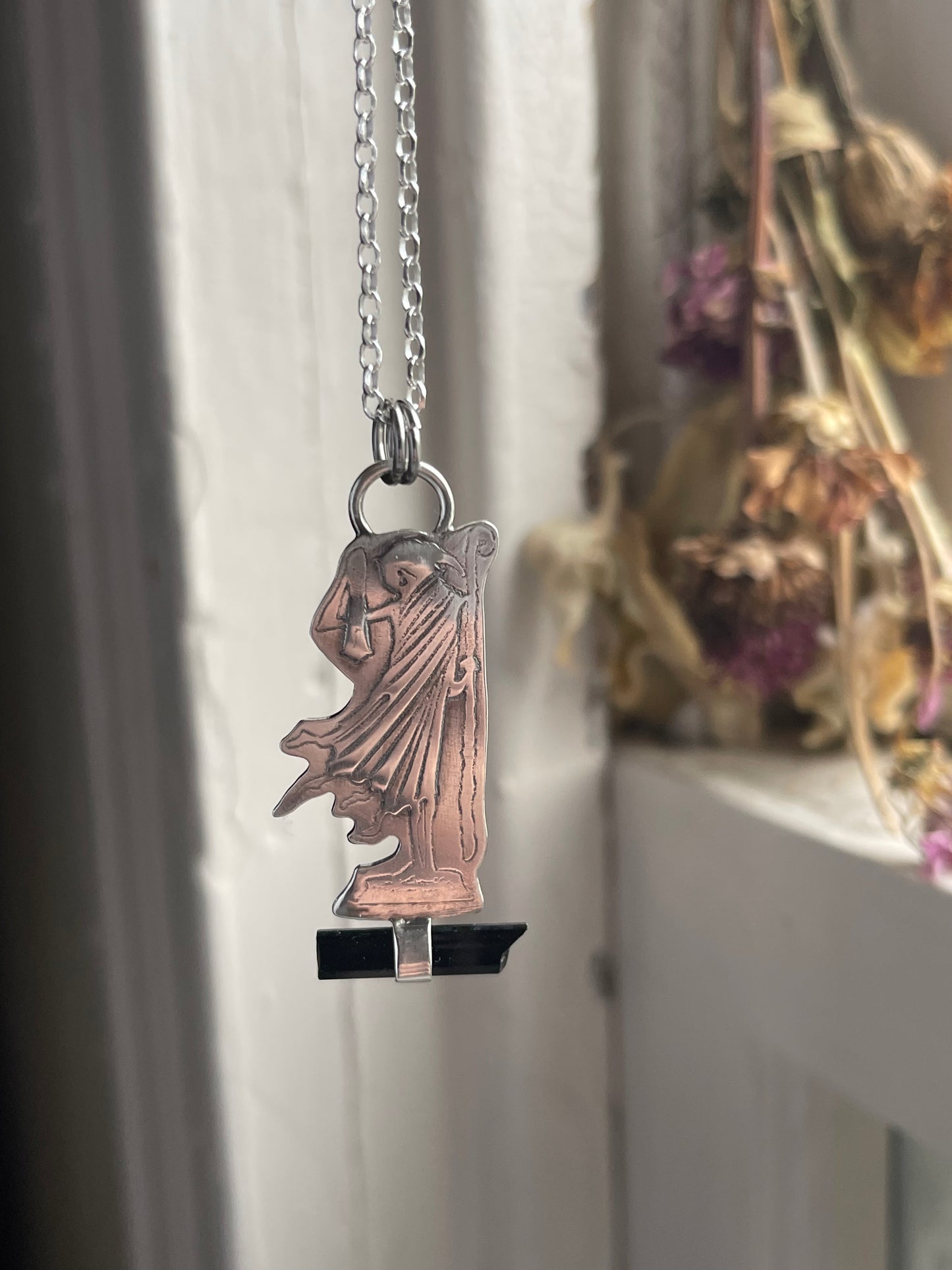 Grounded • Black Tourmaline Crystal Reaper Necklace