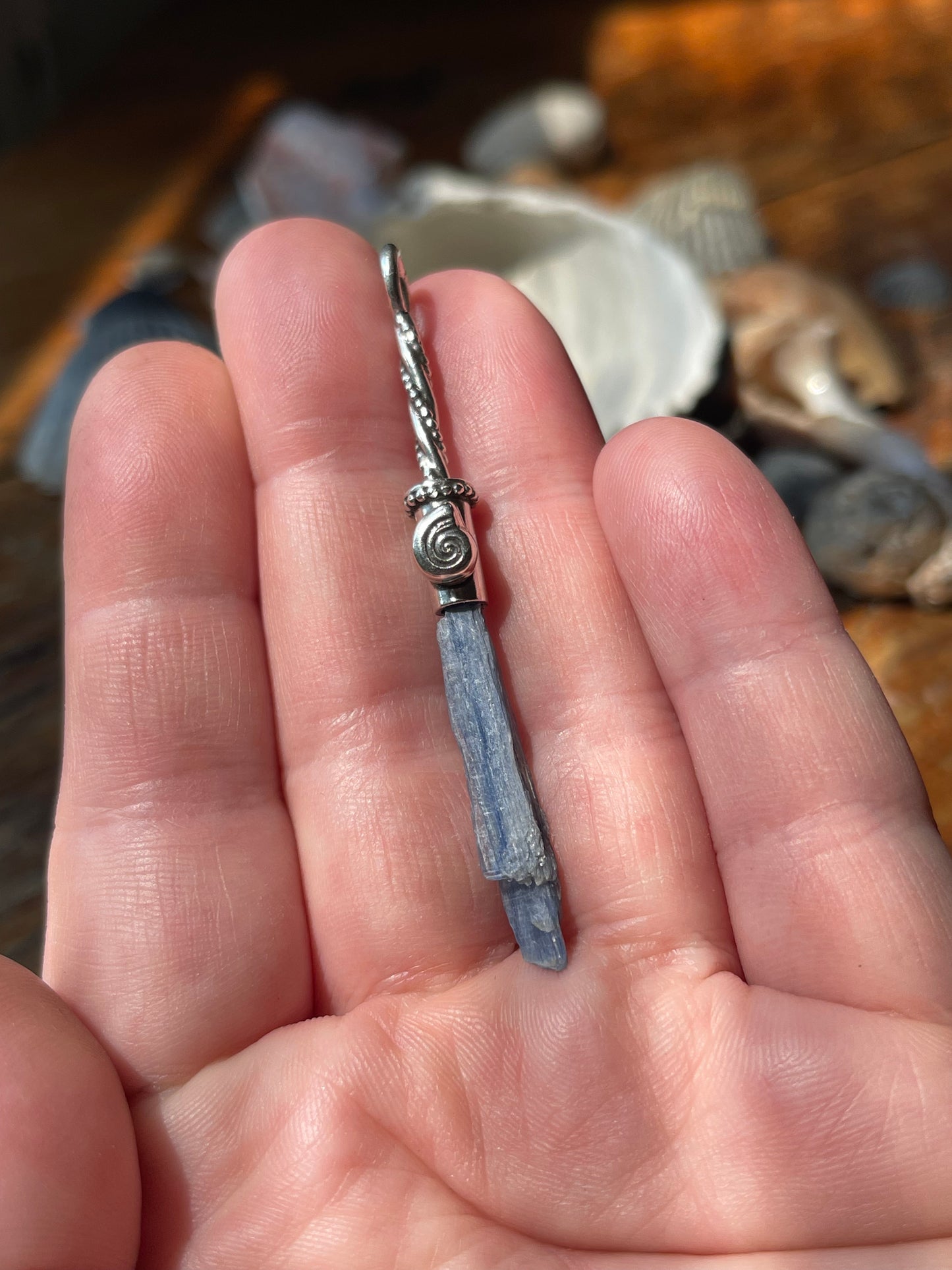 Blue Kyanite Bebe Sea Witch Broom Pendant