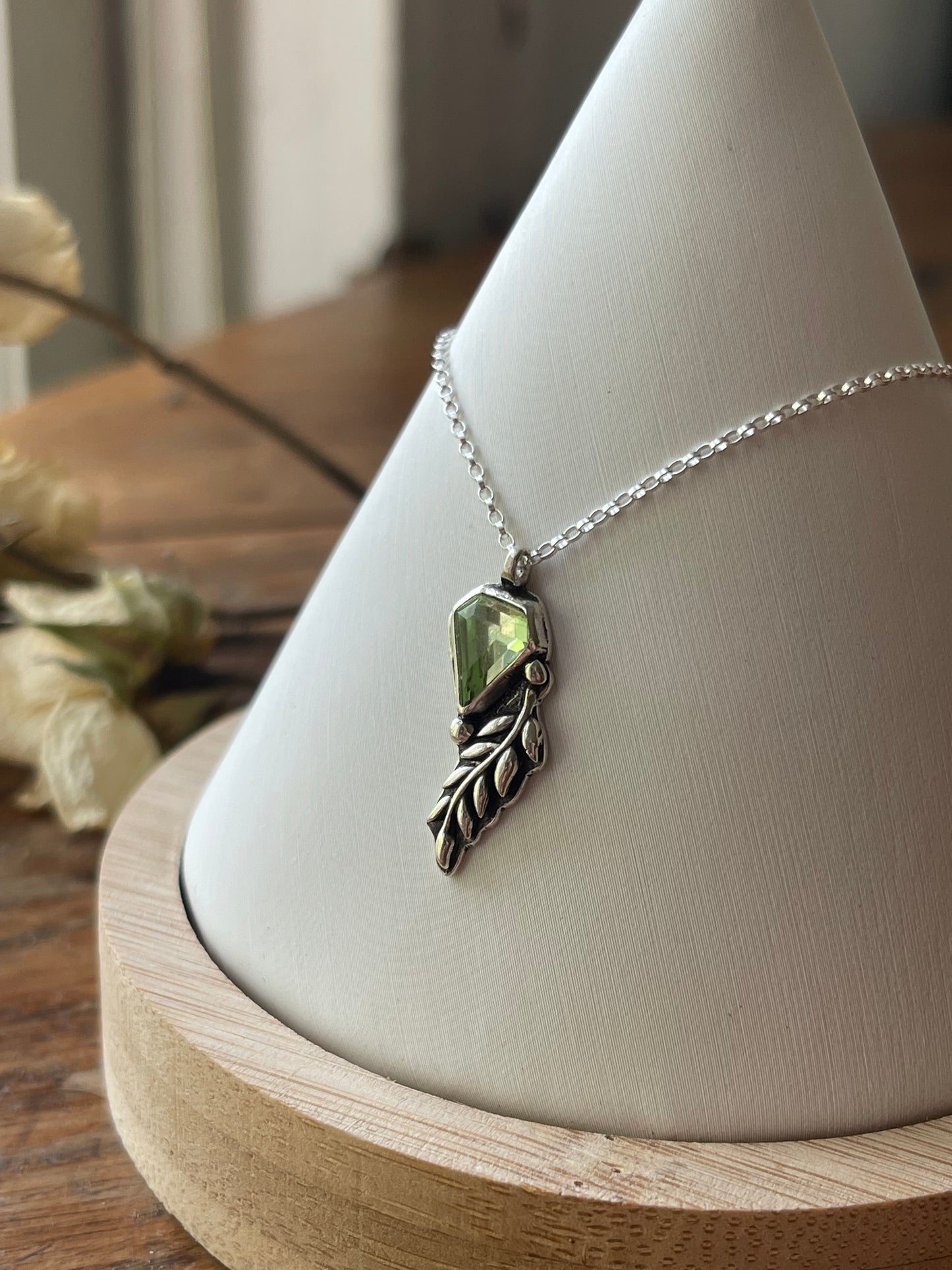 *Peridot Path • Precious Gemstone Nature Inspired Pendant Necklace