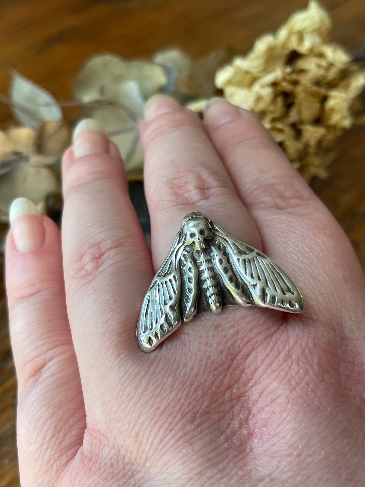 Deathmoth Pendant and Ring • MADE TO ORDER