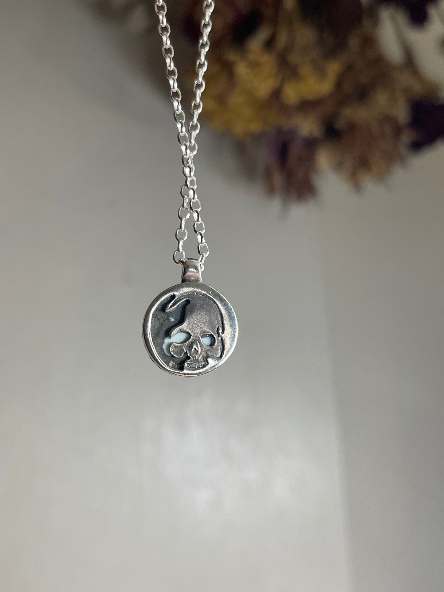 *Desert Bloom Skull Pendant Necklace