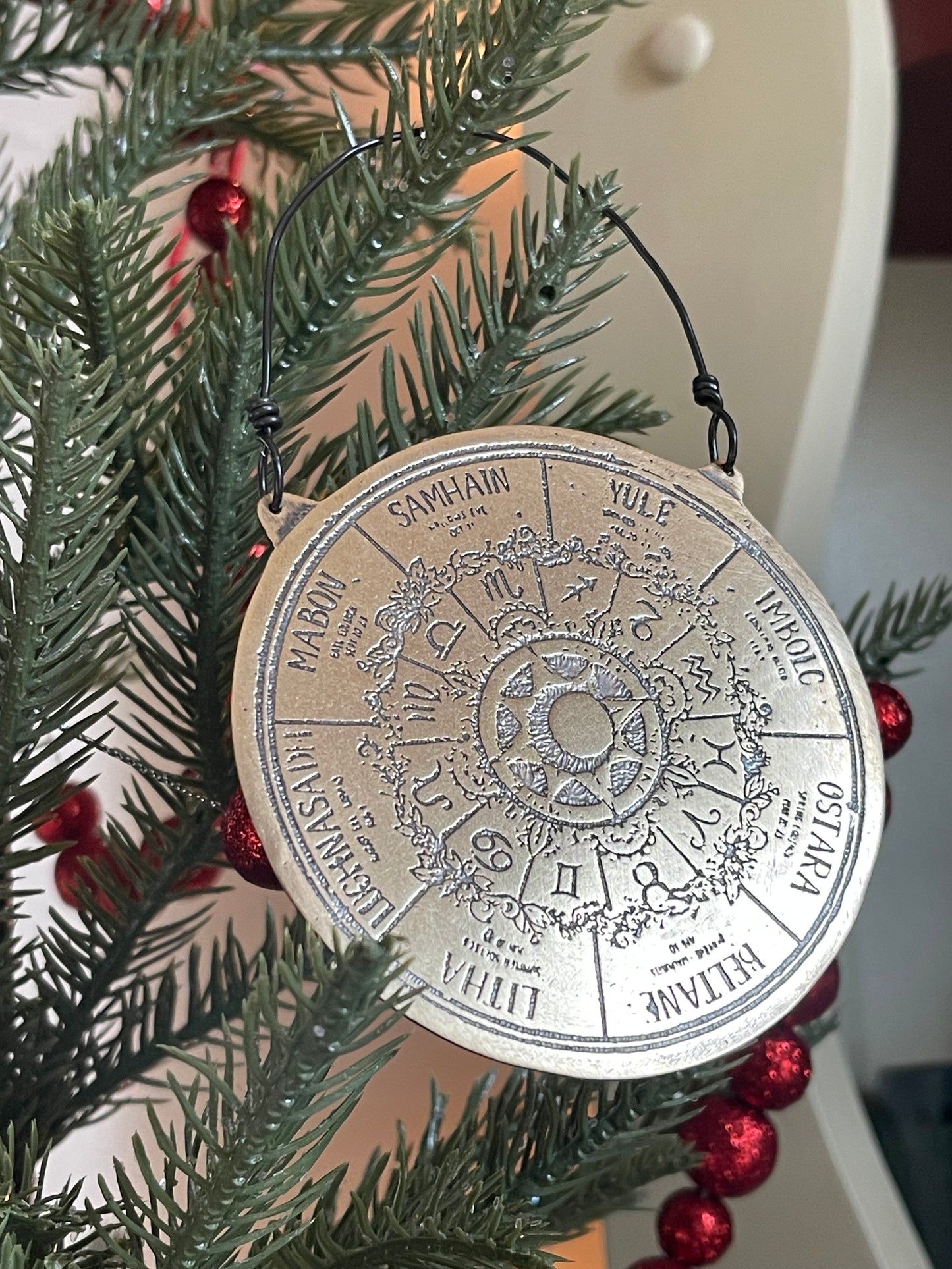 Wheel of Time Etched Metal Ornament or Wall Hanging • MADE TO ORDER