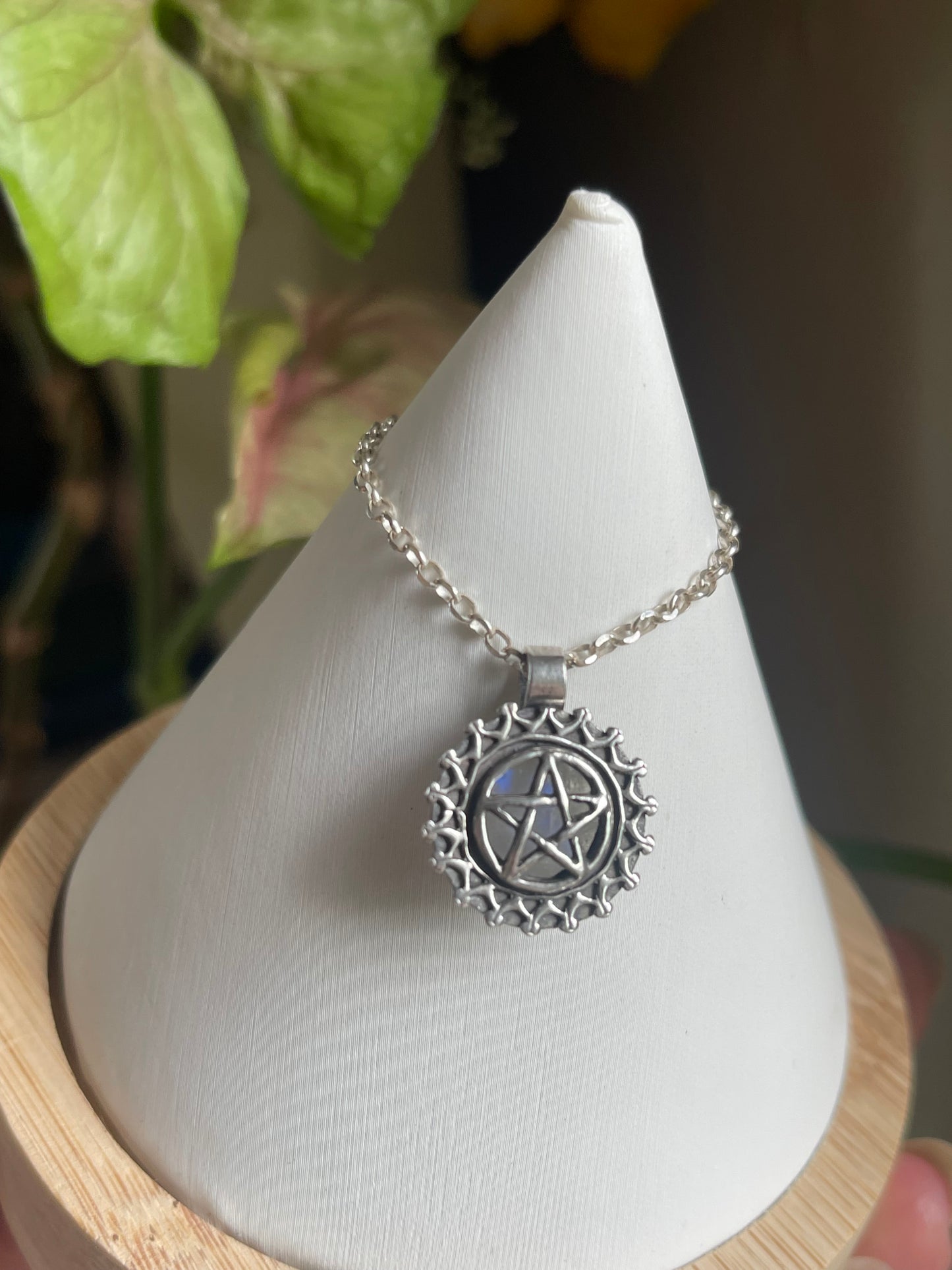 *Moonstone Magick • Reversible Pentacle Pendant Necklace