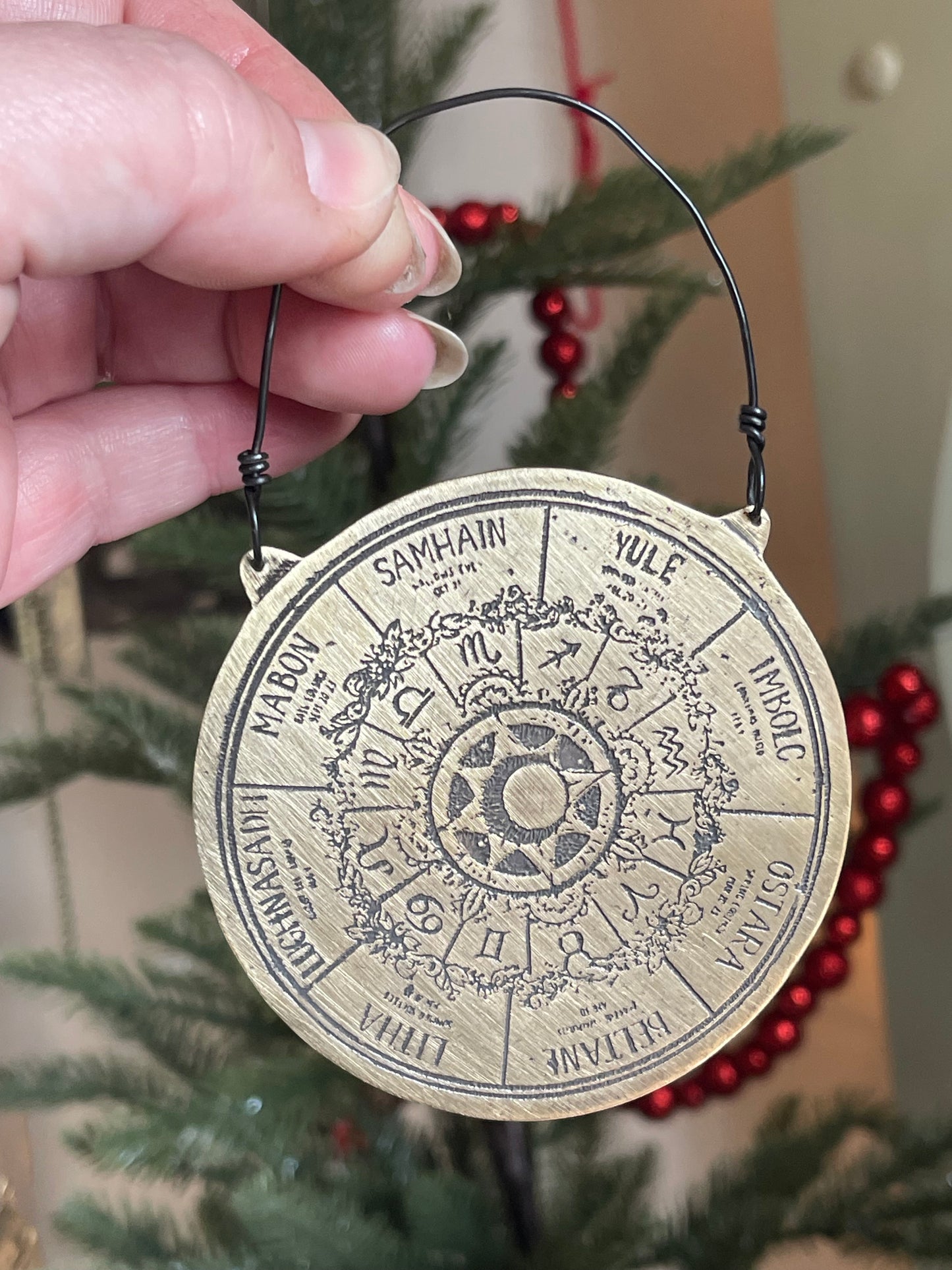 Wheel of Time Etched Metal Ornament or Wall Hanging • MADE TO ORDER