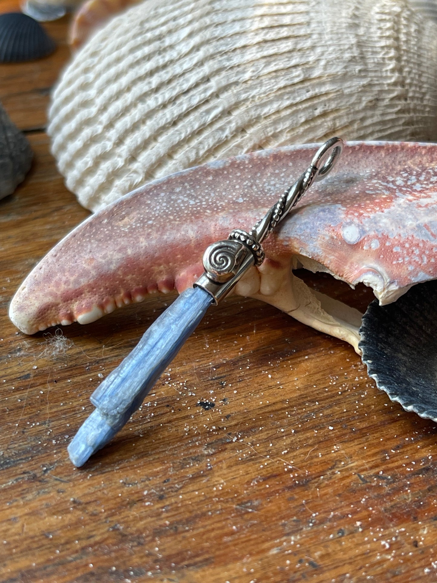 Blue Kyanite Bebe Sea Witch Broom Pendant