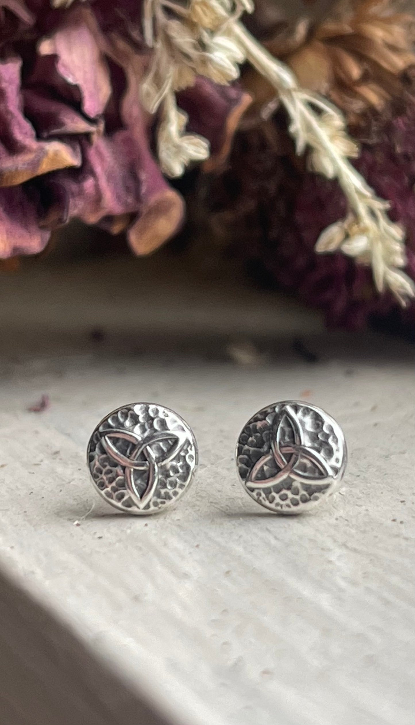 Celtic Knot Recycled Silver Stud Earrings