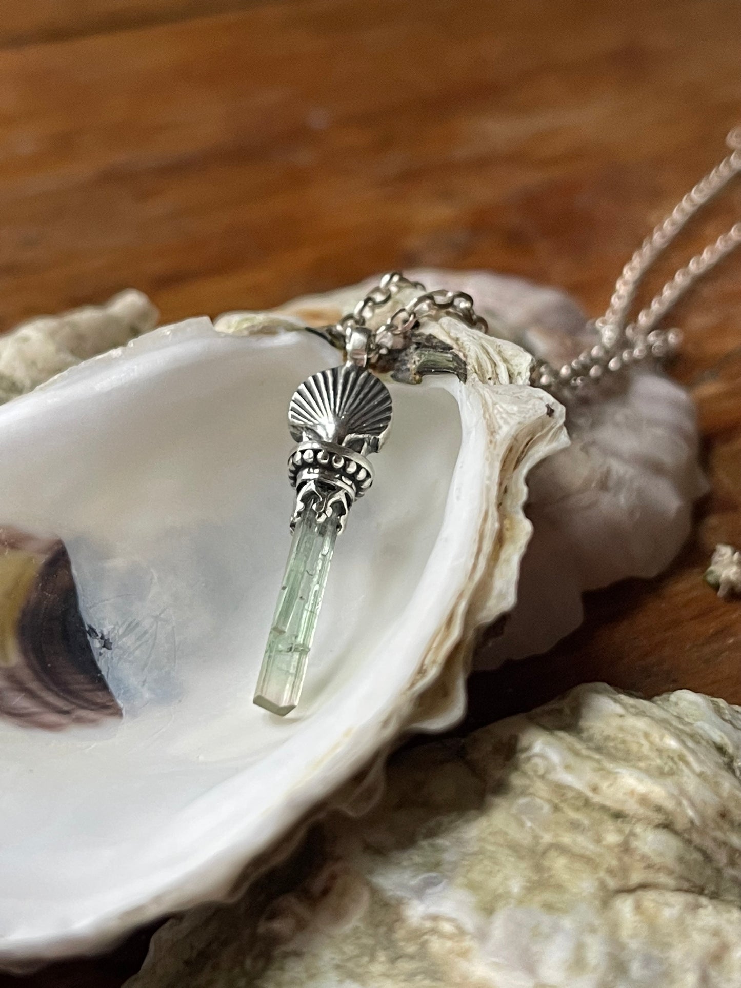 *Seaside Crystal Charm Necklaces
