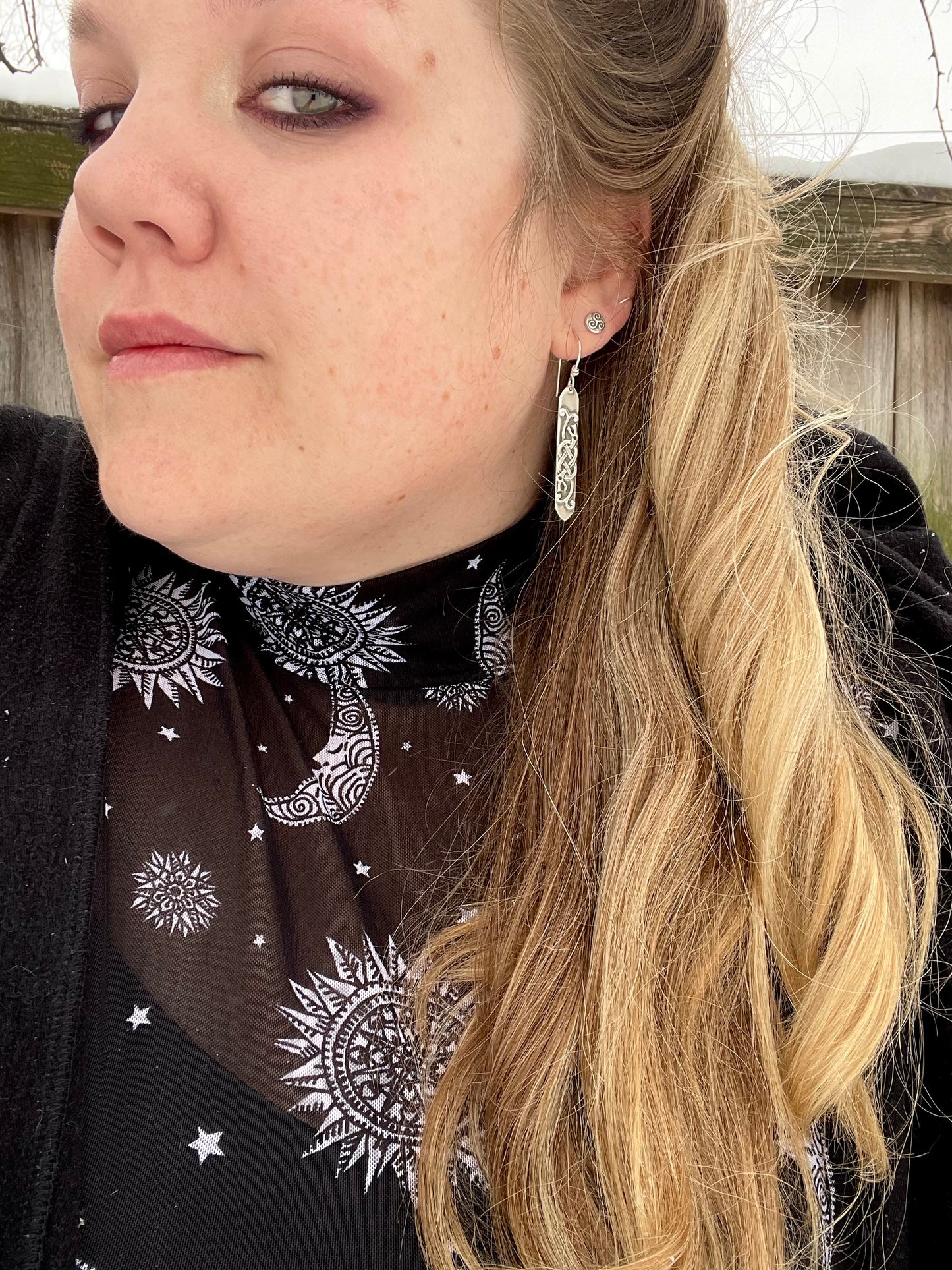 Jörmungandr Viking Knots Sterling Silver Dangle Earrings • MADE TO ORDER
