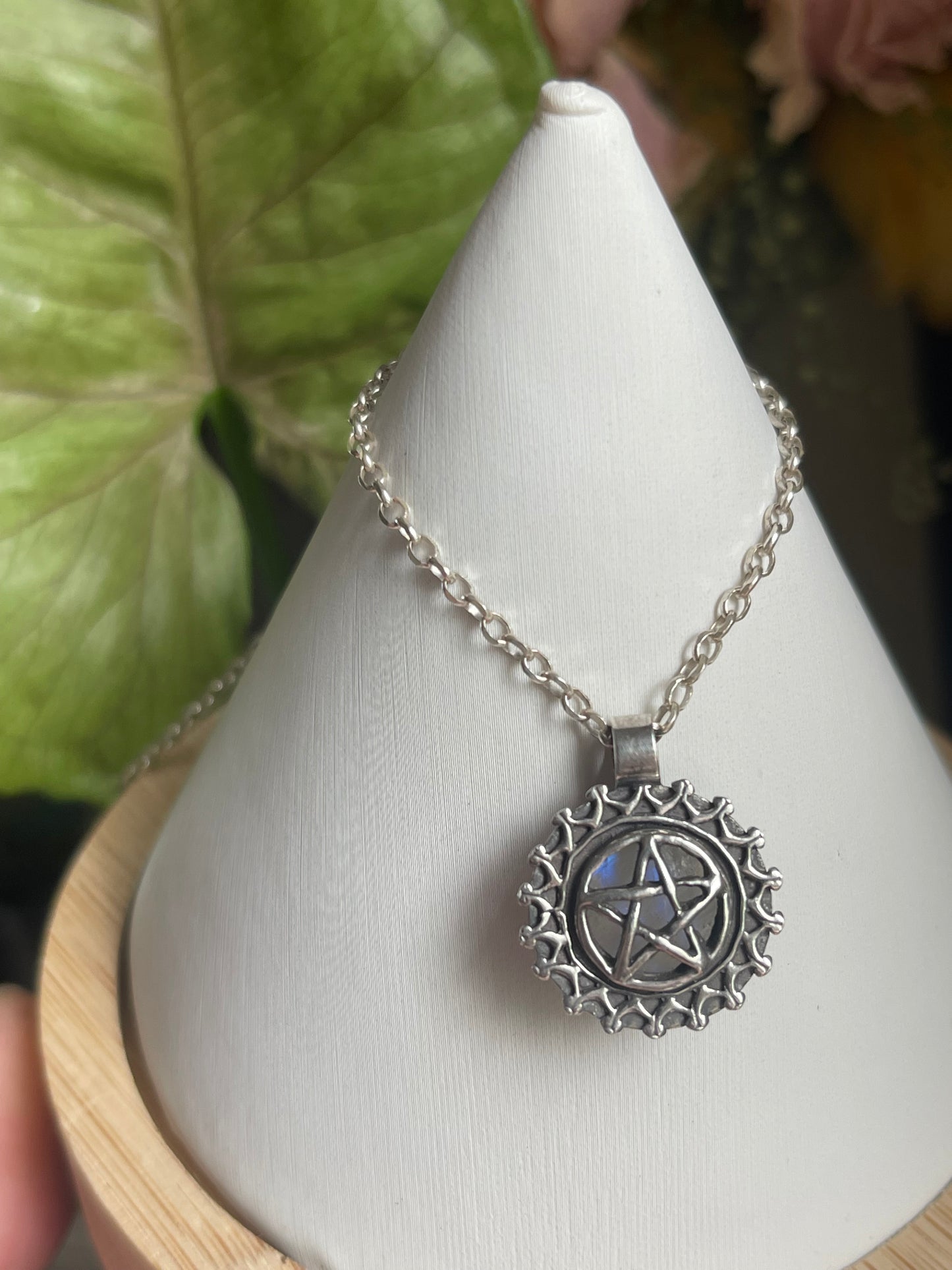 *Moonstone Magick • Reversible Pentacle Pendant Necklace