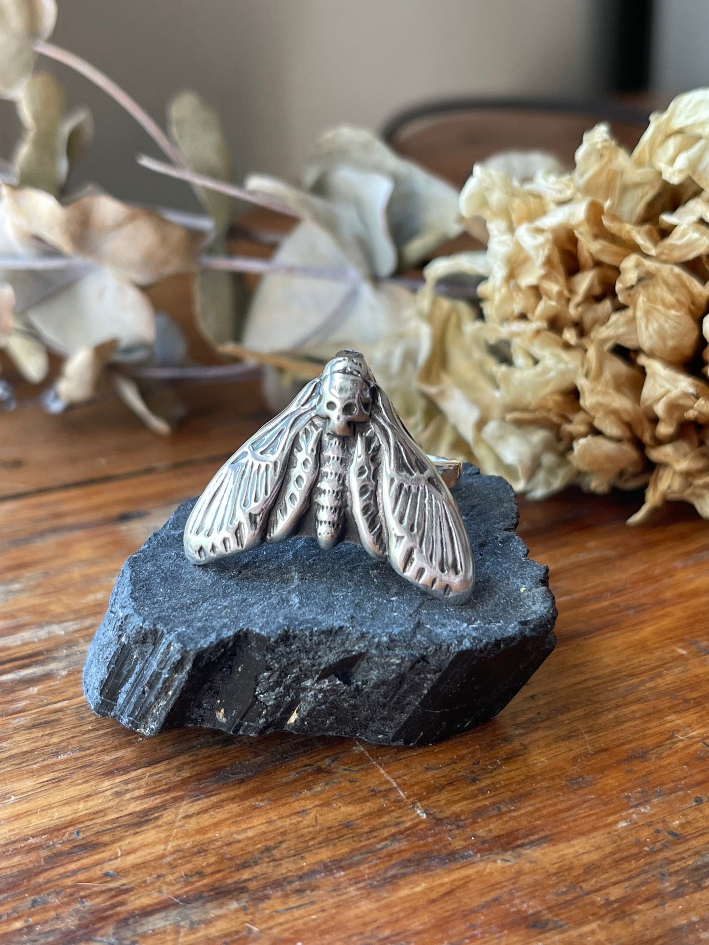 Deathmoth Pendant and Ring • MADE TO ORDER