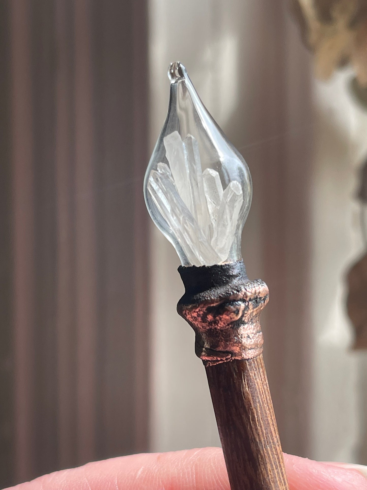 Electroformed Glass Globe Crystal Hair Stick MTO