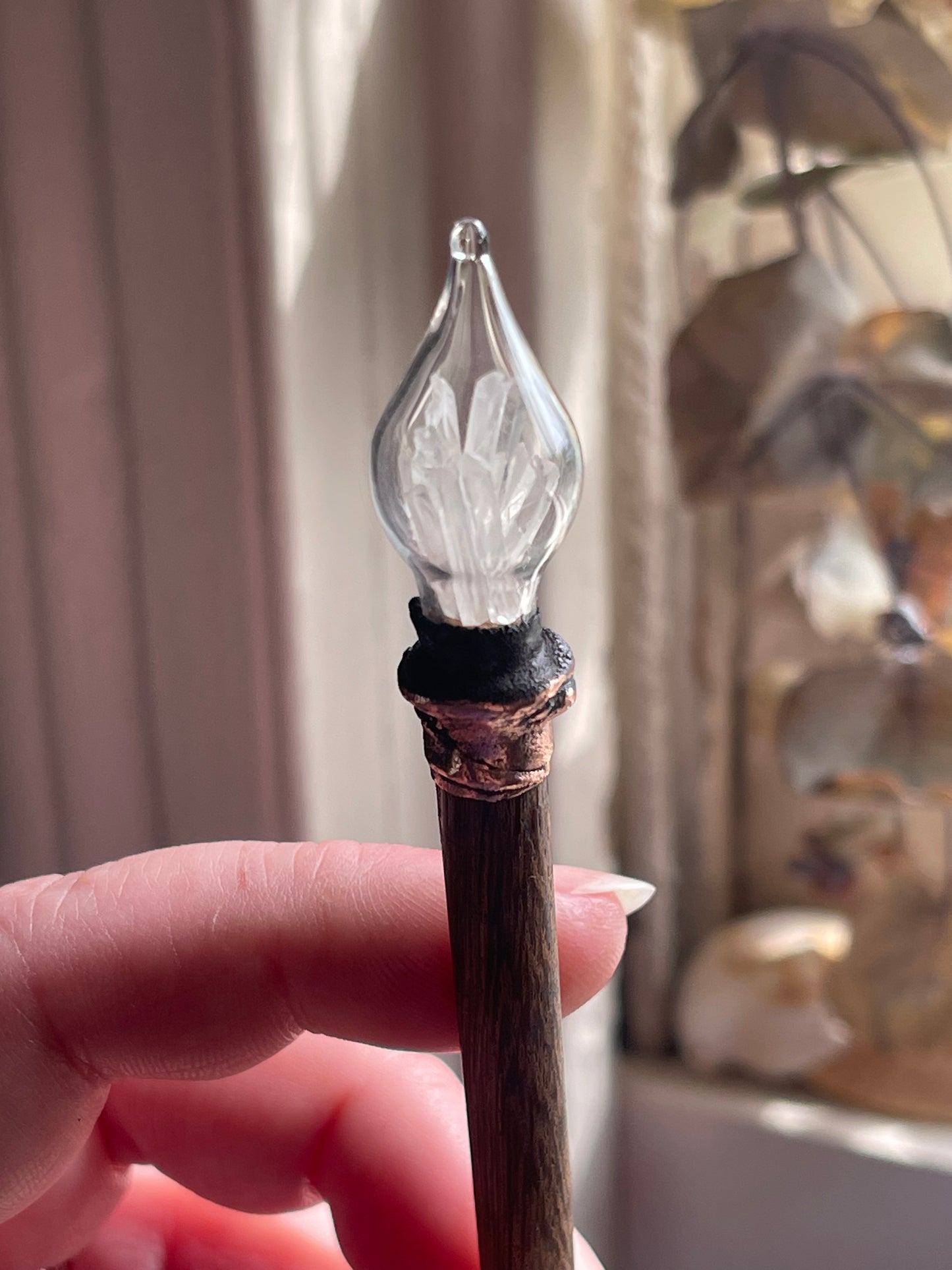 Electroformed Glass Globe Crystal Hair Stick MTO