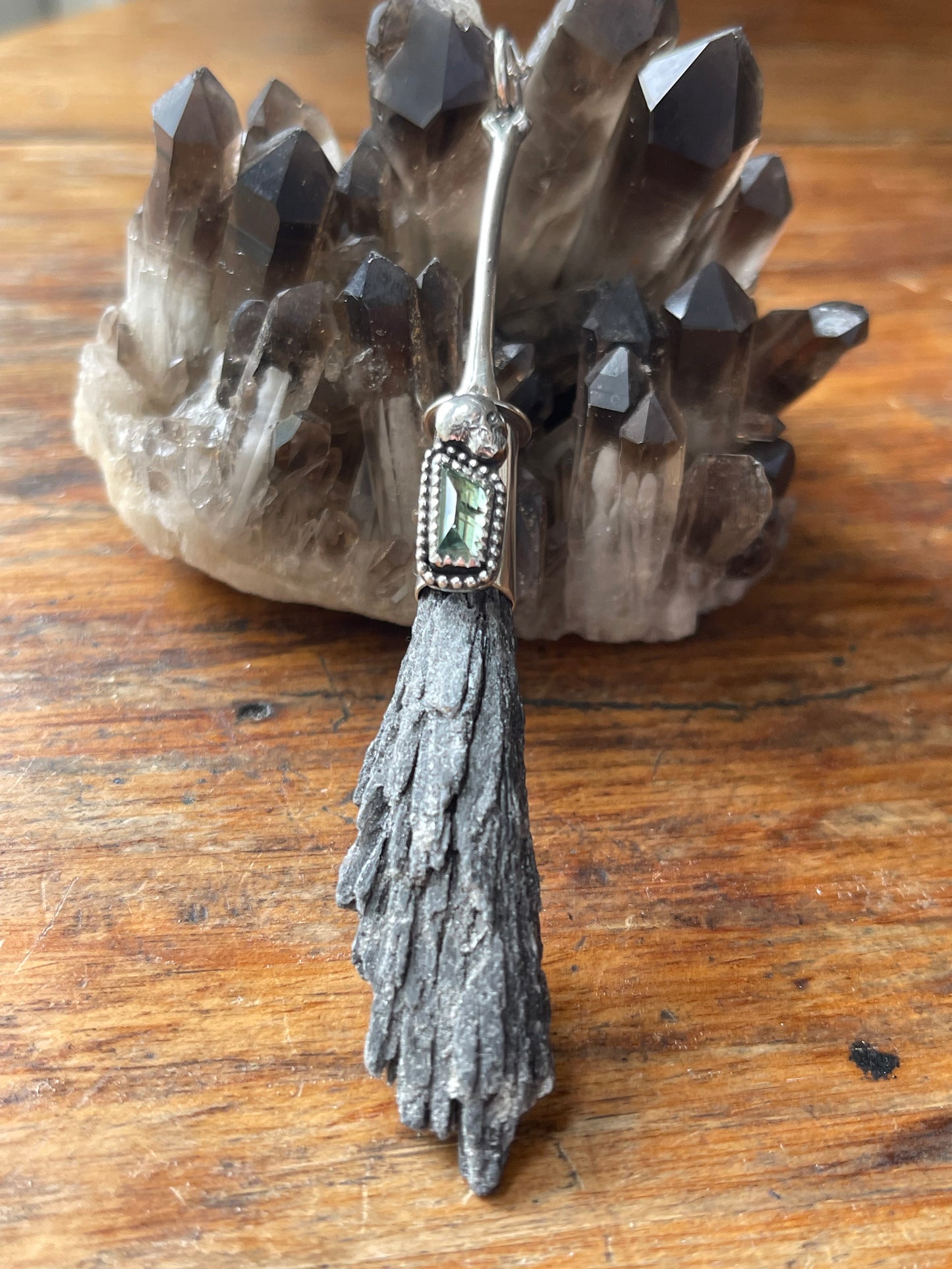 Bone Witch Sapphire Crystal Broom