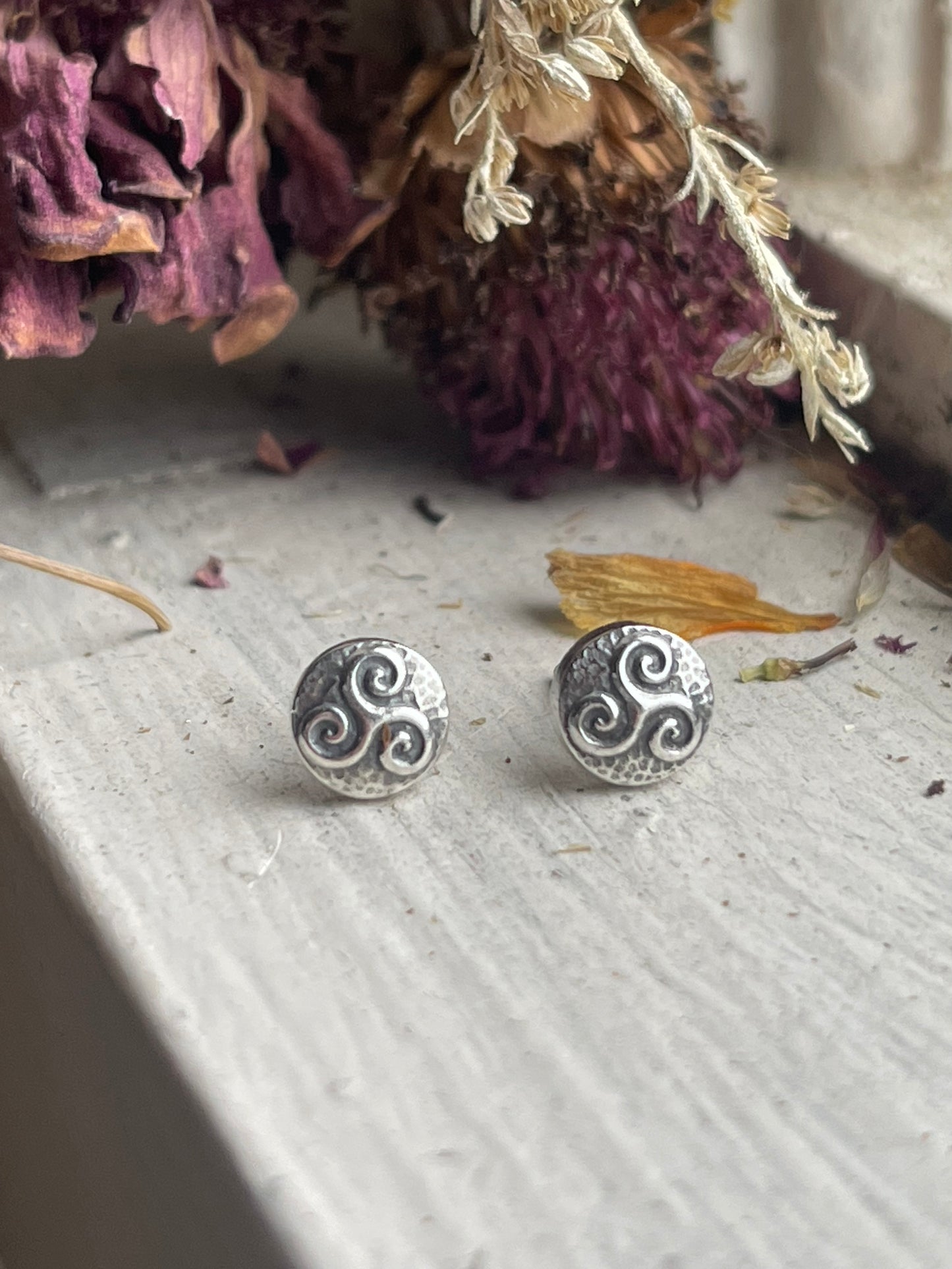 Celtic Knot Recycled Silver Stud Earrings