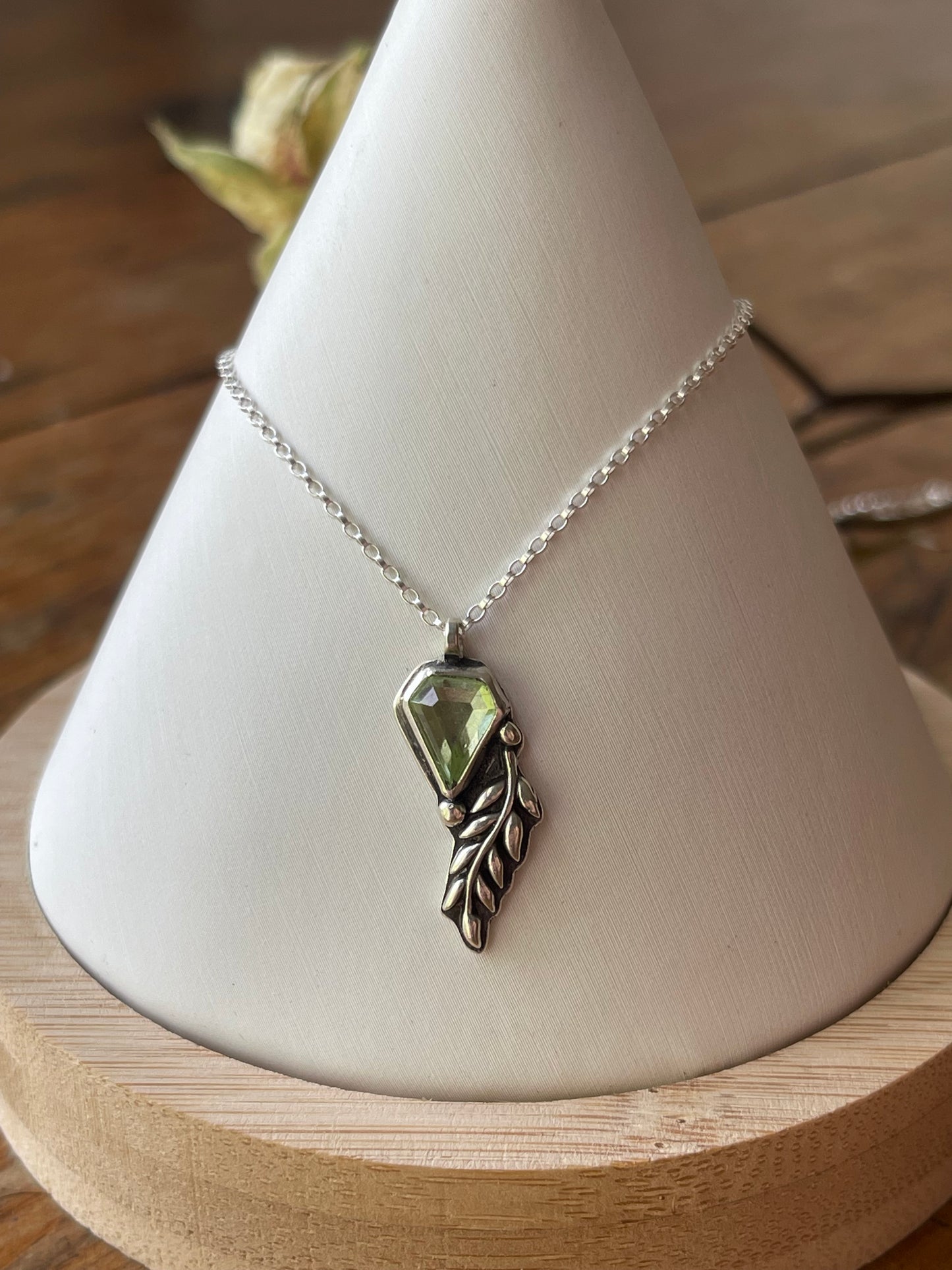 *Peridot Path • Precious Gemstone Nature Inspired Pendant Necklace