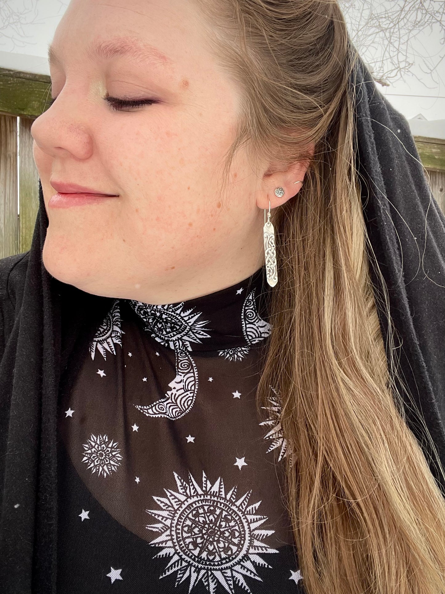 Jörmungandr Viking Knots Sterling Silver Dangle Earrings • MADE TO ORDER