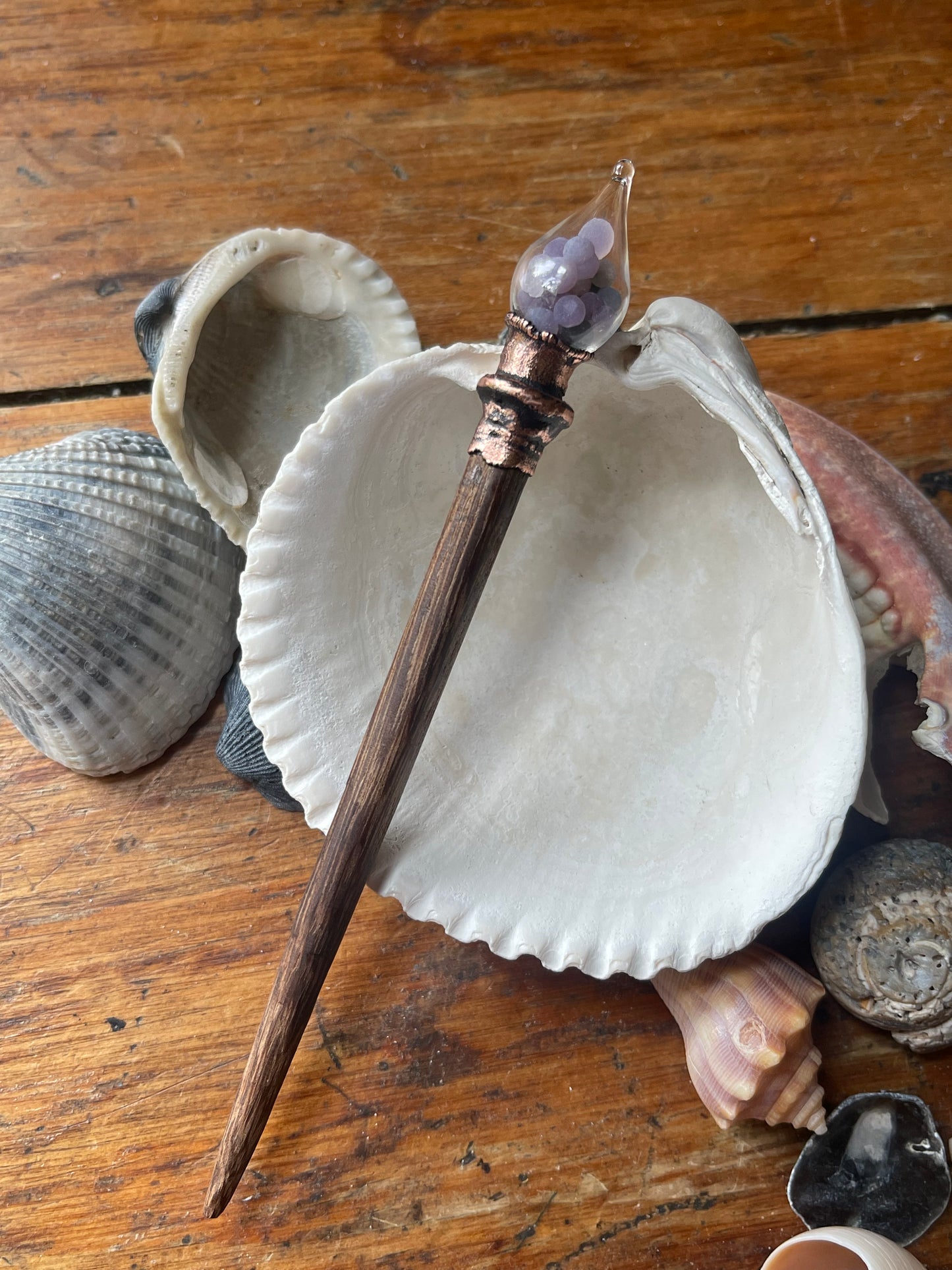 Electroformed Glass Globe Crystal Hair Stick MTO