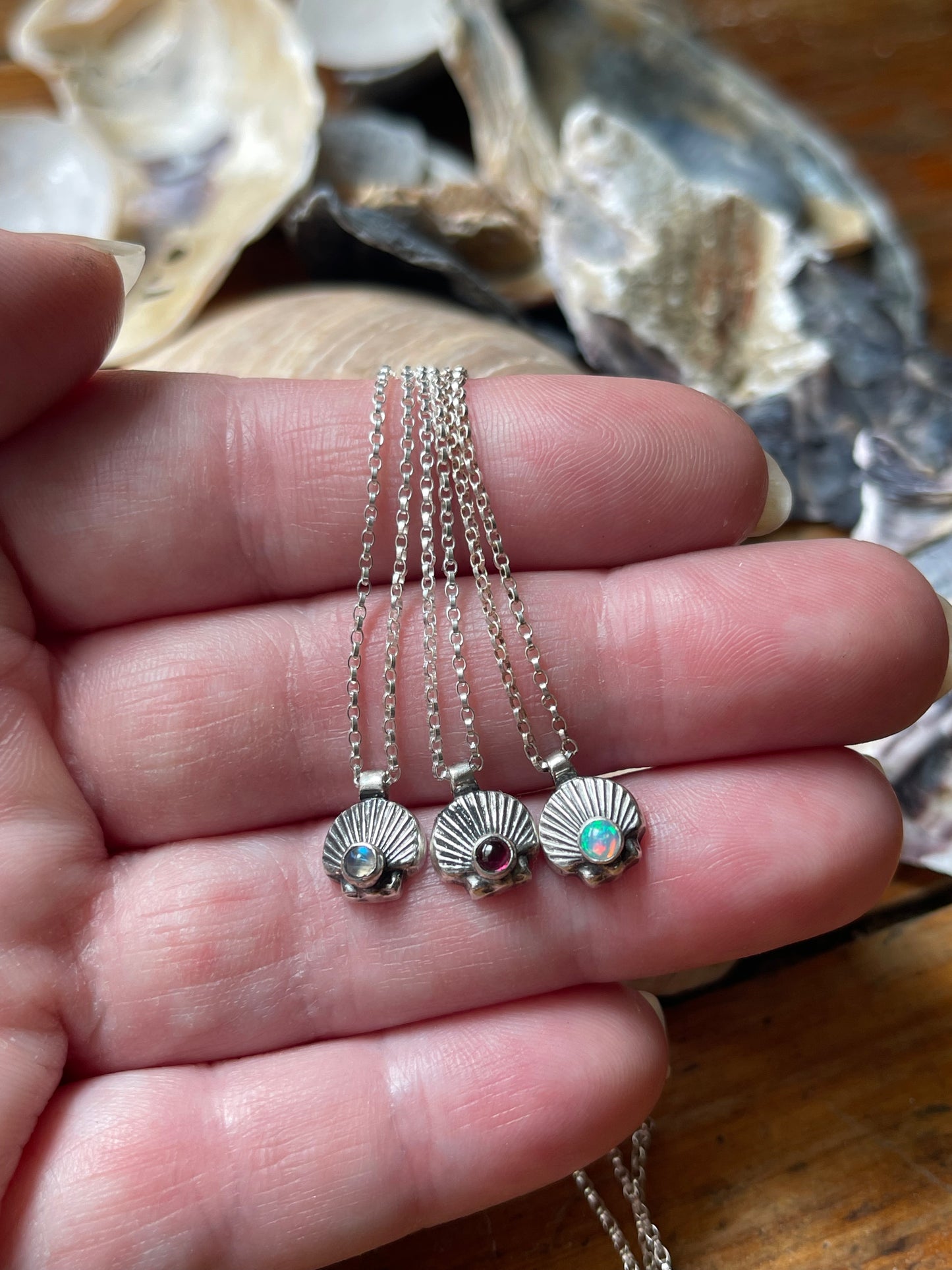 Ariel’s Charm • Silver Scallop Shell Charm Necklace