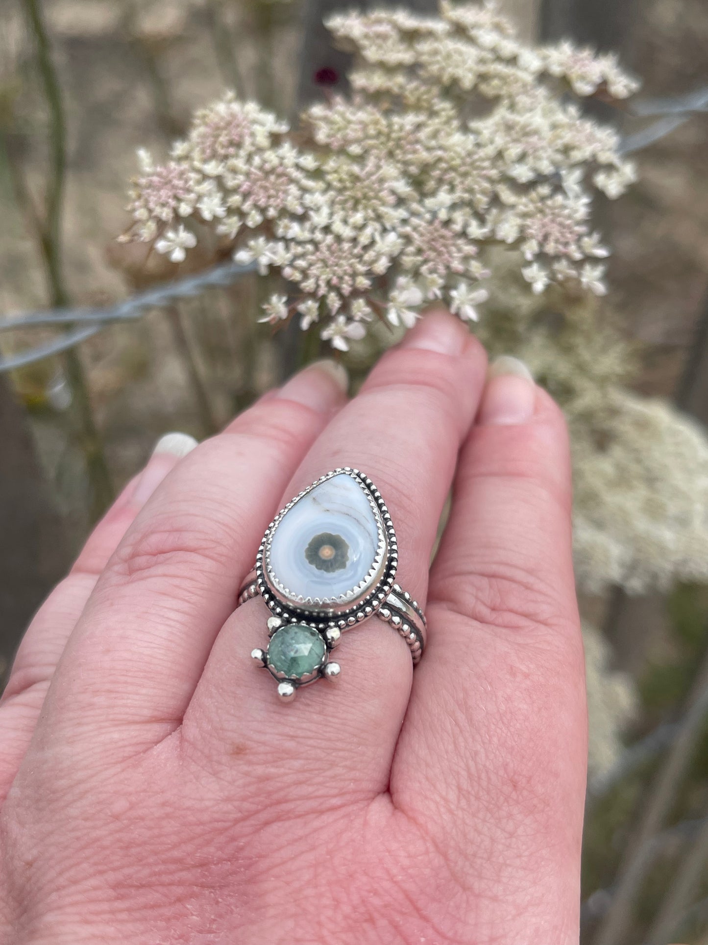Atlantic Green Goddess • Ocean Jasper • Green Kyanite Nautical Statement Ring