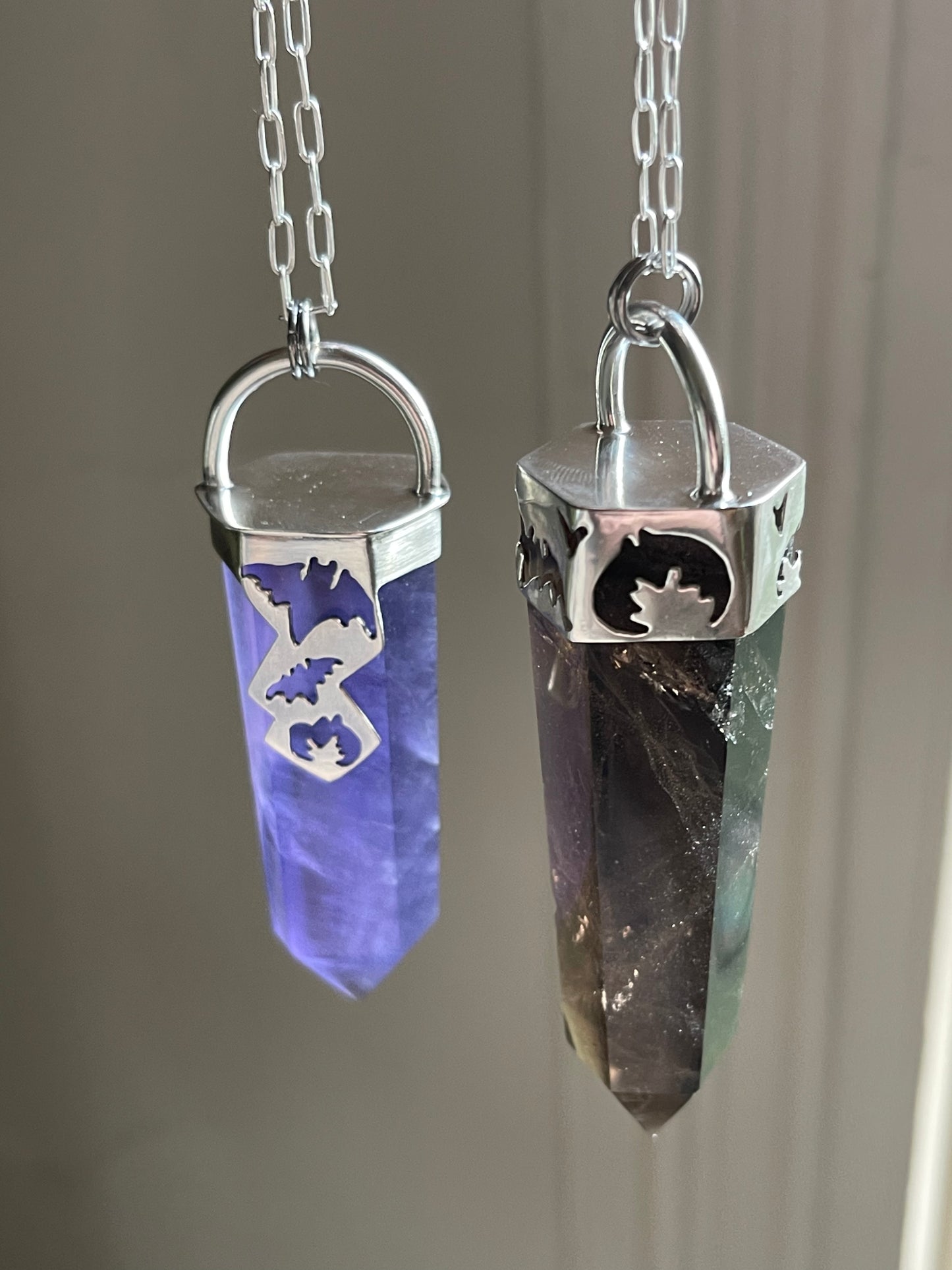 Creature of the Night: Smokey Quartz Crystal Pendant