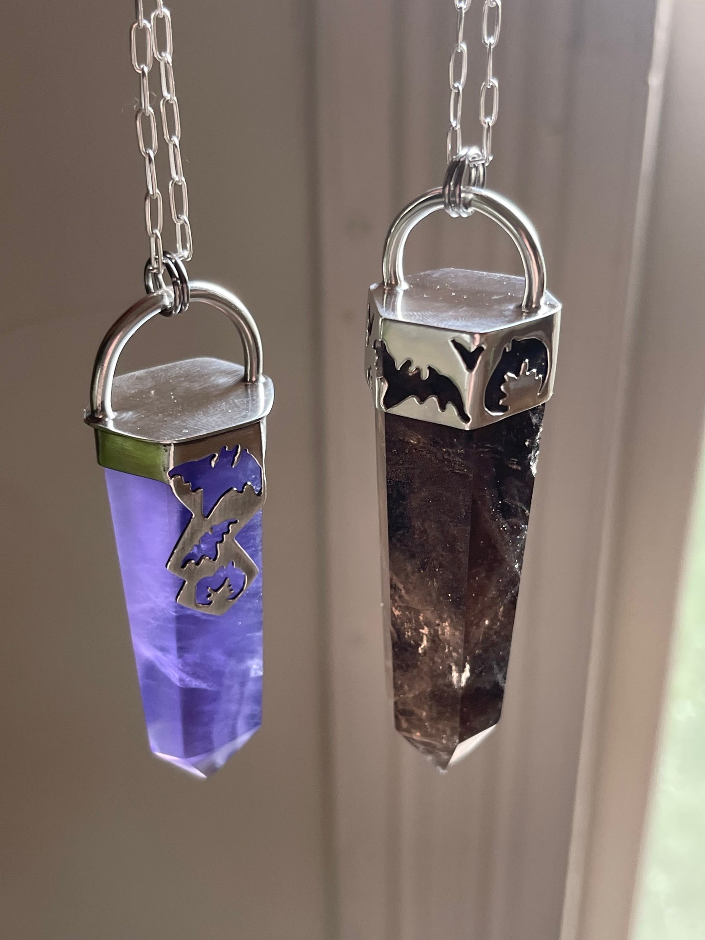 Creature of the Night: Smokey Quartz Crystal Pendant