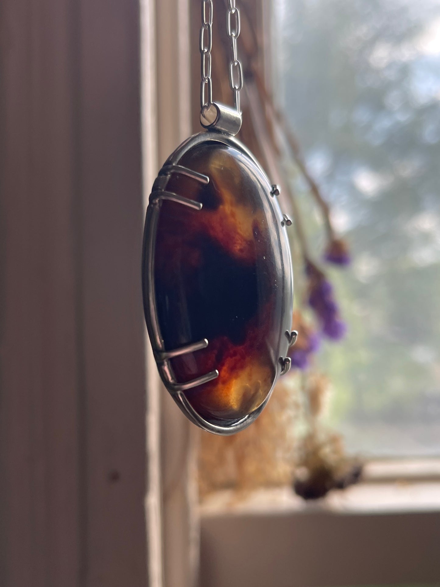Out of the Crypt: Epic Amber Statement Necklace