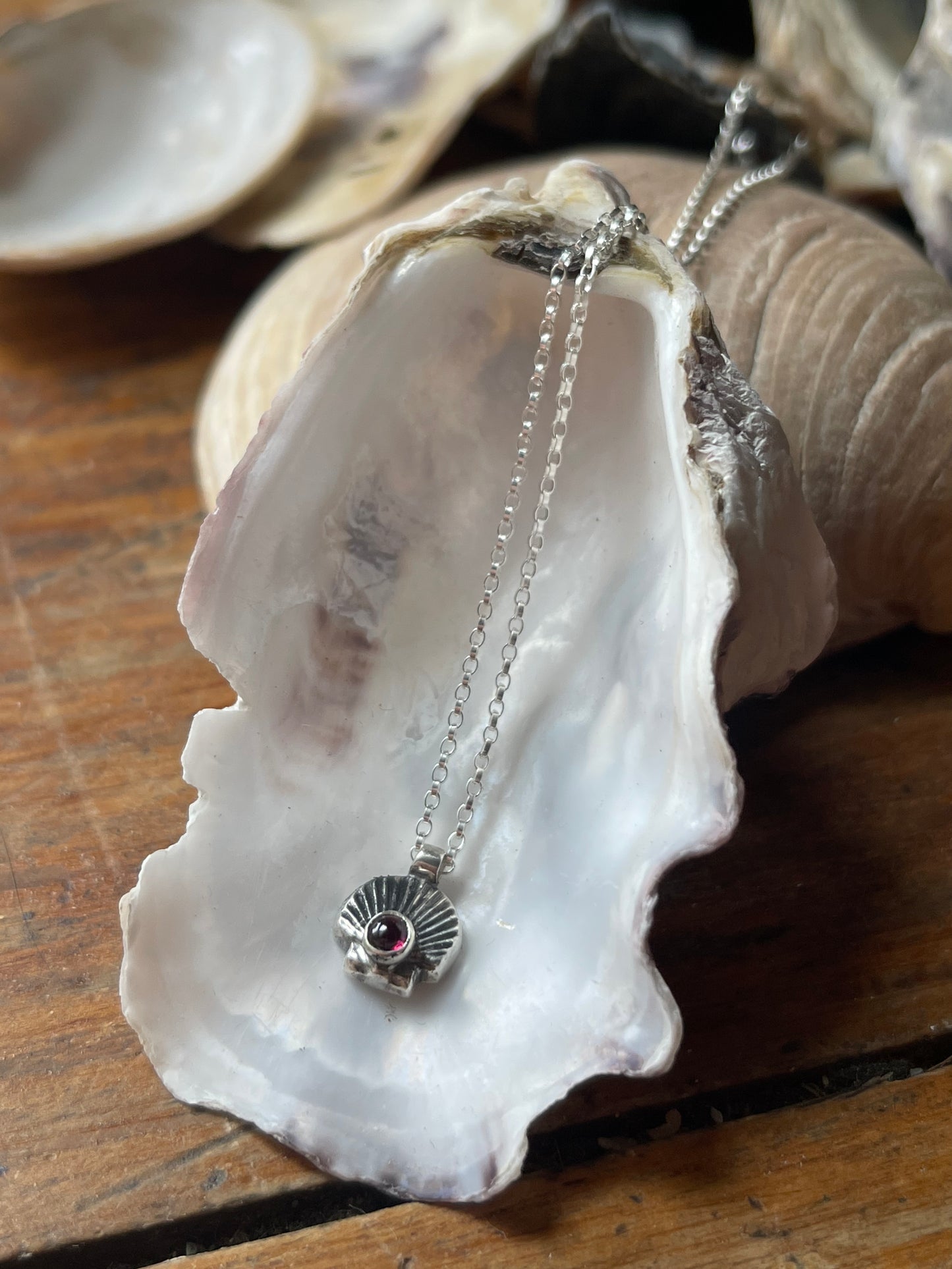 Ariel’s Charm • Silver Scallop Shell Charm Necklace