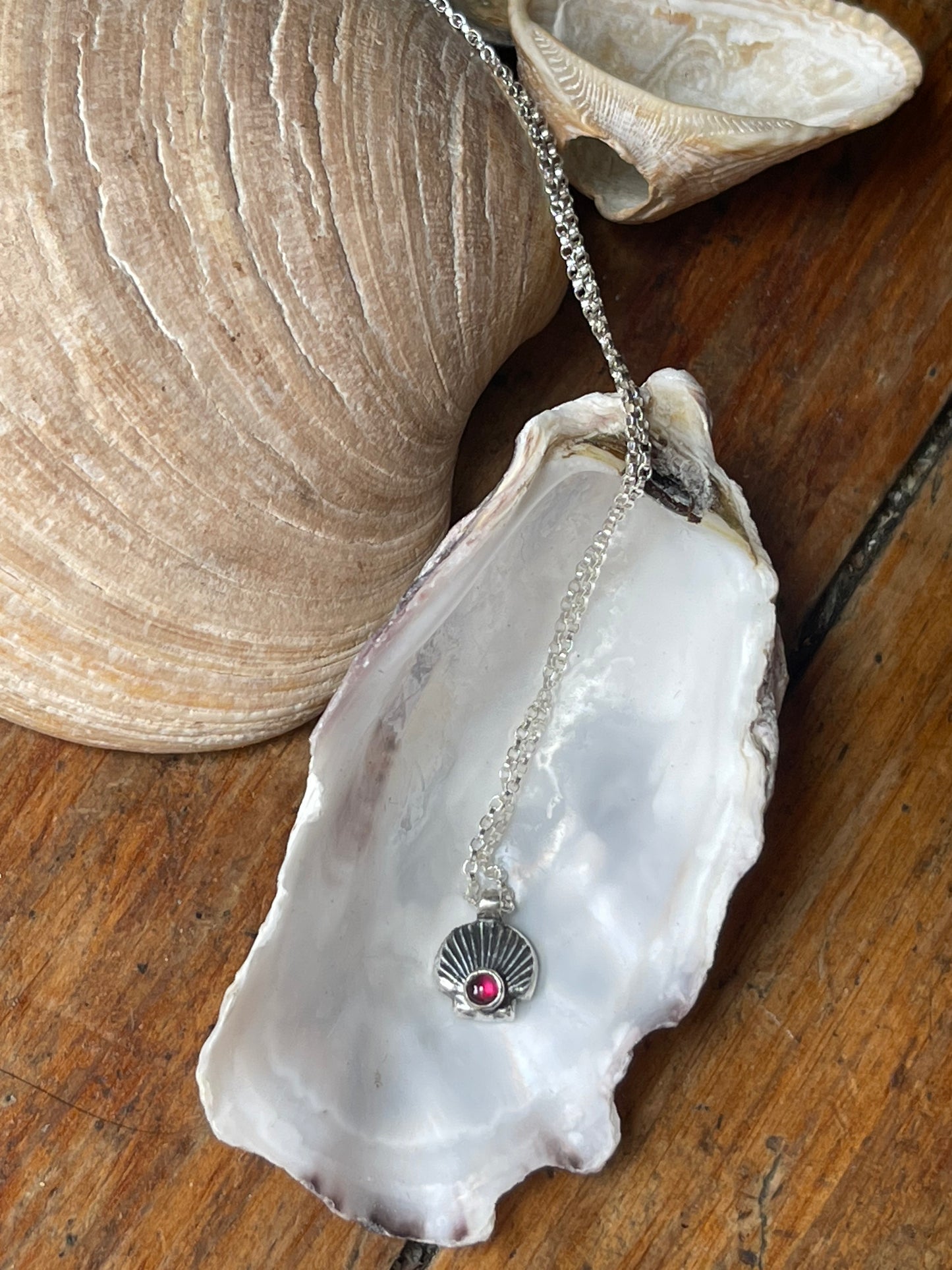 Ariel’s Charm • Silver Scallop Shell Charm Necklace