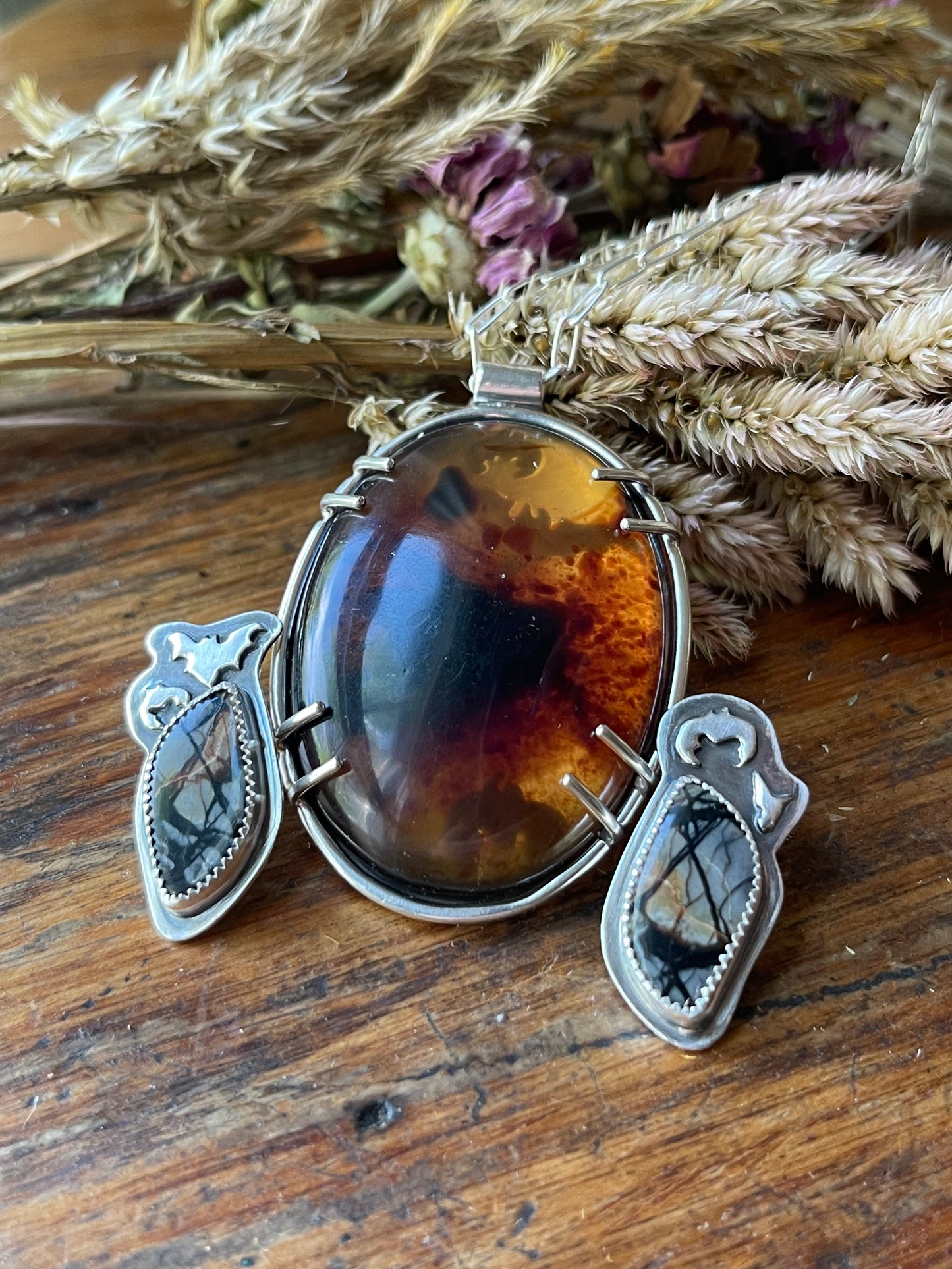 Out of the Crypt: Epic Amber Statement Necklace