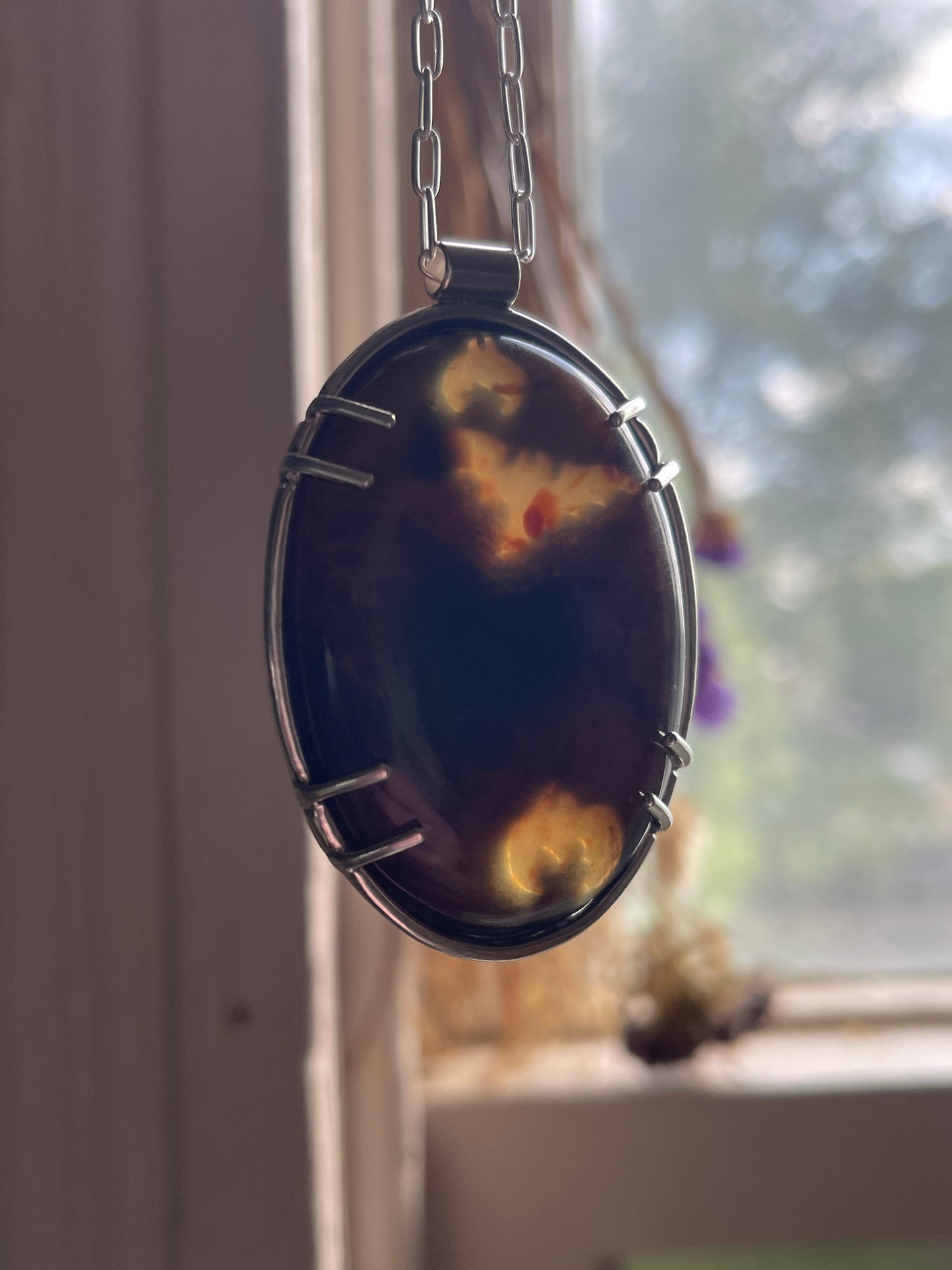 Out of the Crypt: Epic Amber Statement Necklace