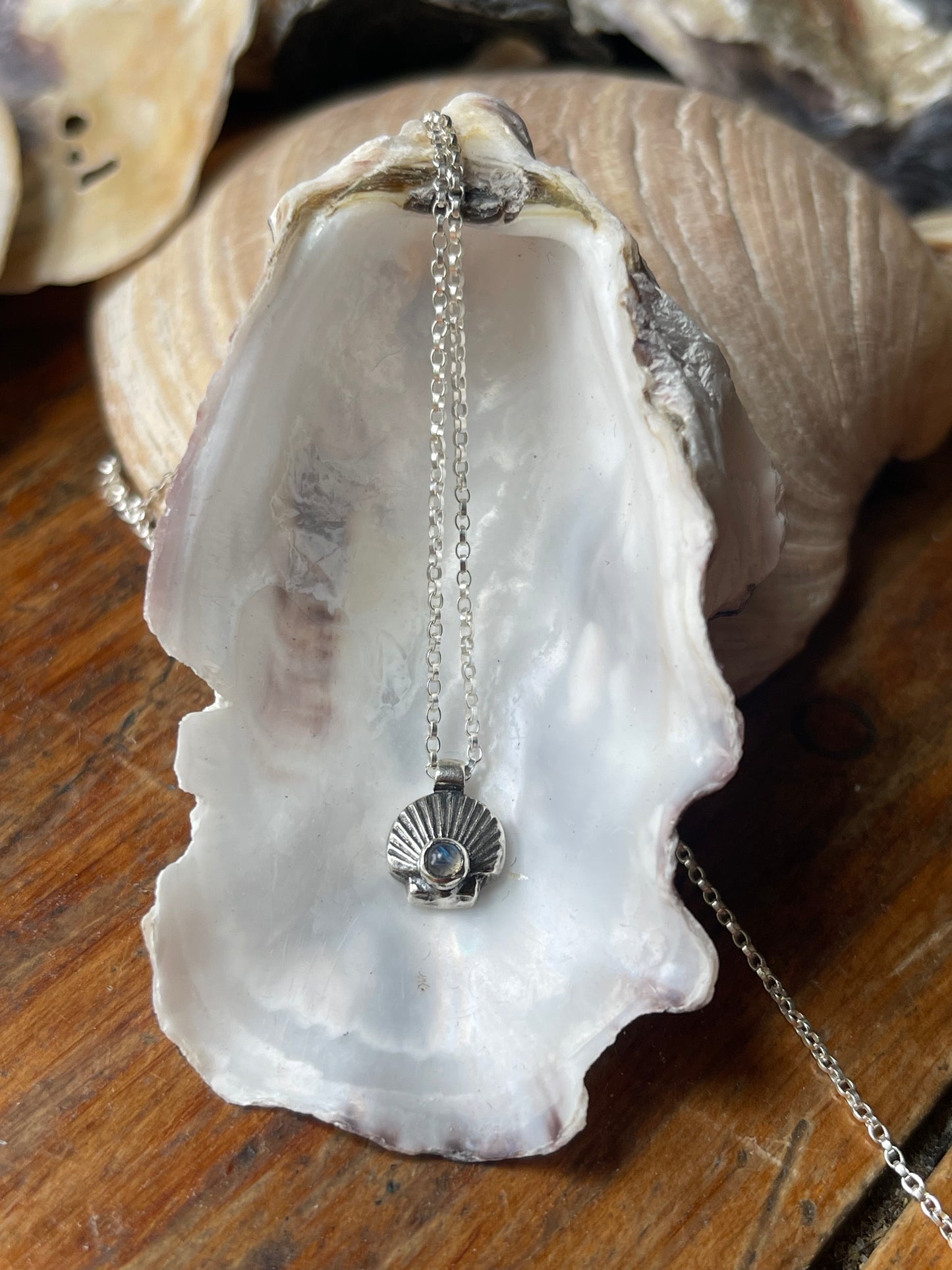 Ariel’s Charm • Silver Scallop Shell Charm Necklace